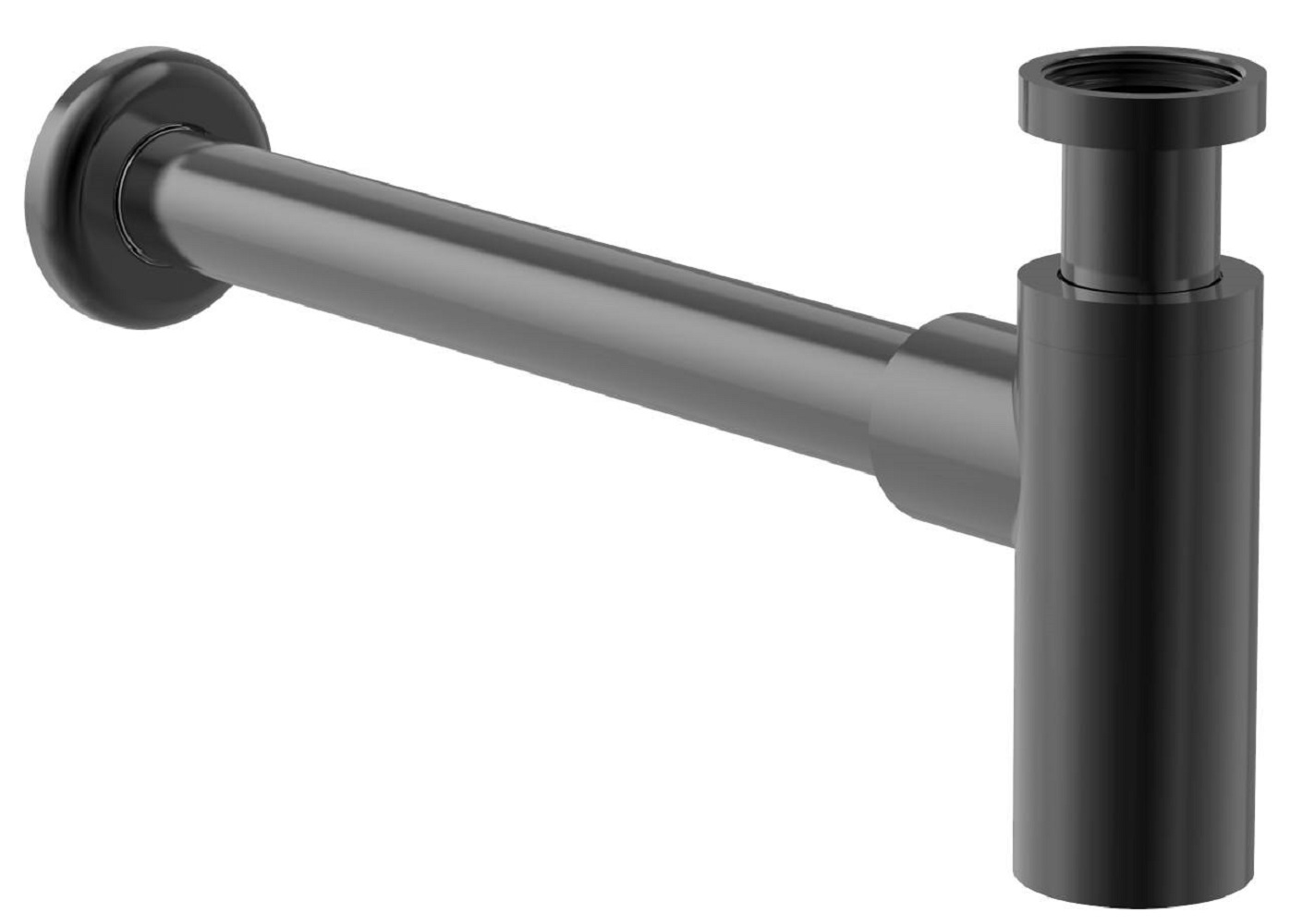 Roca Aqua mezzo sifone per lavabo a bottiglia nero A5064070NM