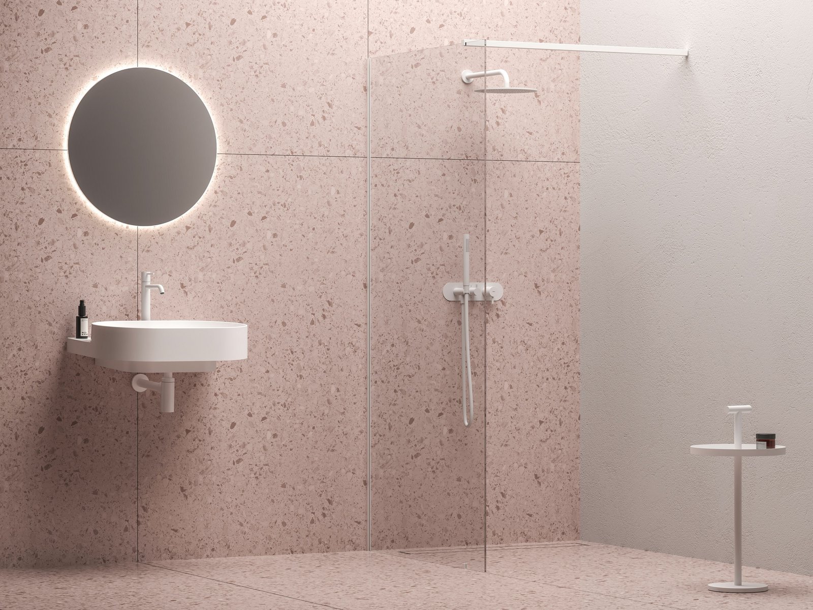Ravak Walk-In Wall parete doccia walk-in 130 cm bianco opaca/vetro trasparente GW9WJ0E0SZ1