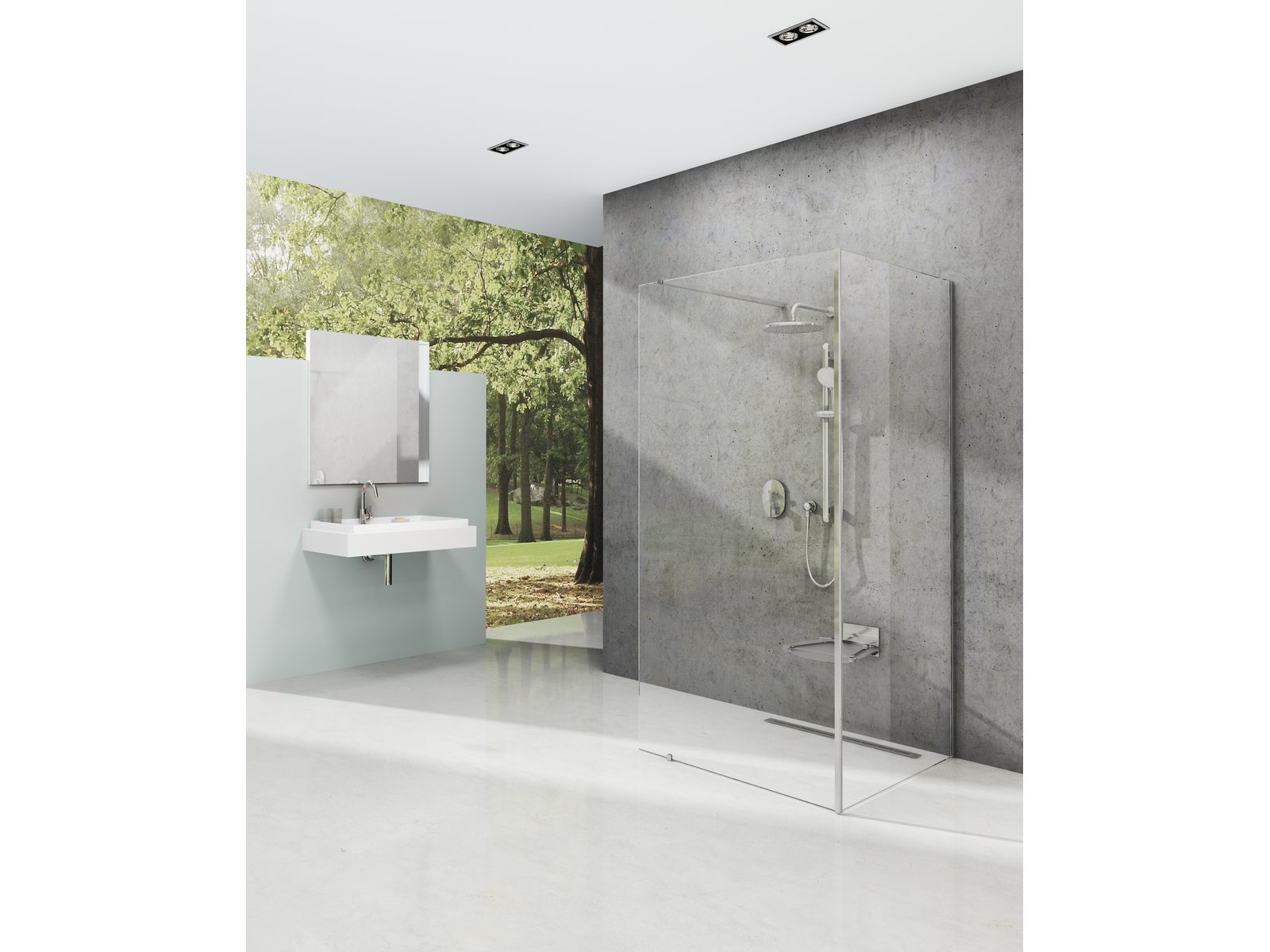 Ravak Walk-In Corner completo di ante 110 cm cromo lucida/vetro trasparente GW1CD4C0SZ1