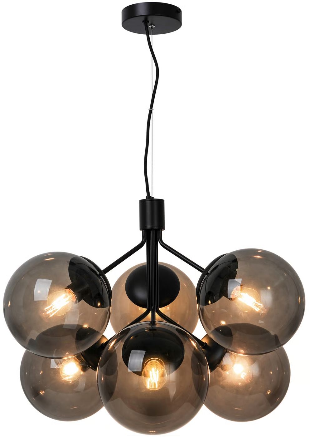 Nordlux Ivona lampada sospesa 6x28 W nero 2112163003