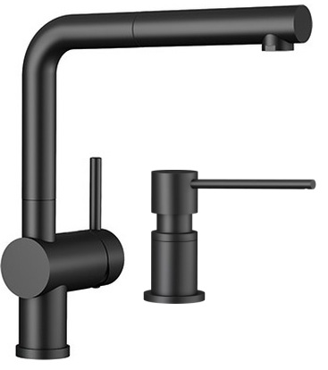 Set rubinetto da cucina Blanco Linus-S 525807, dispenser di liquidi Blanco Lato 525789