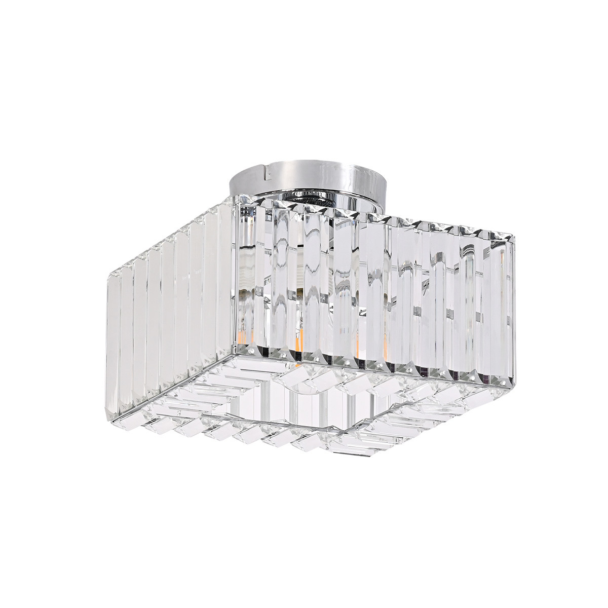Light Prestige Vetro lampada da soffitto 1x15 W cromo LP-2910/1C CH square