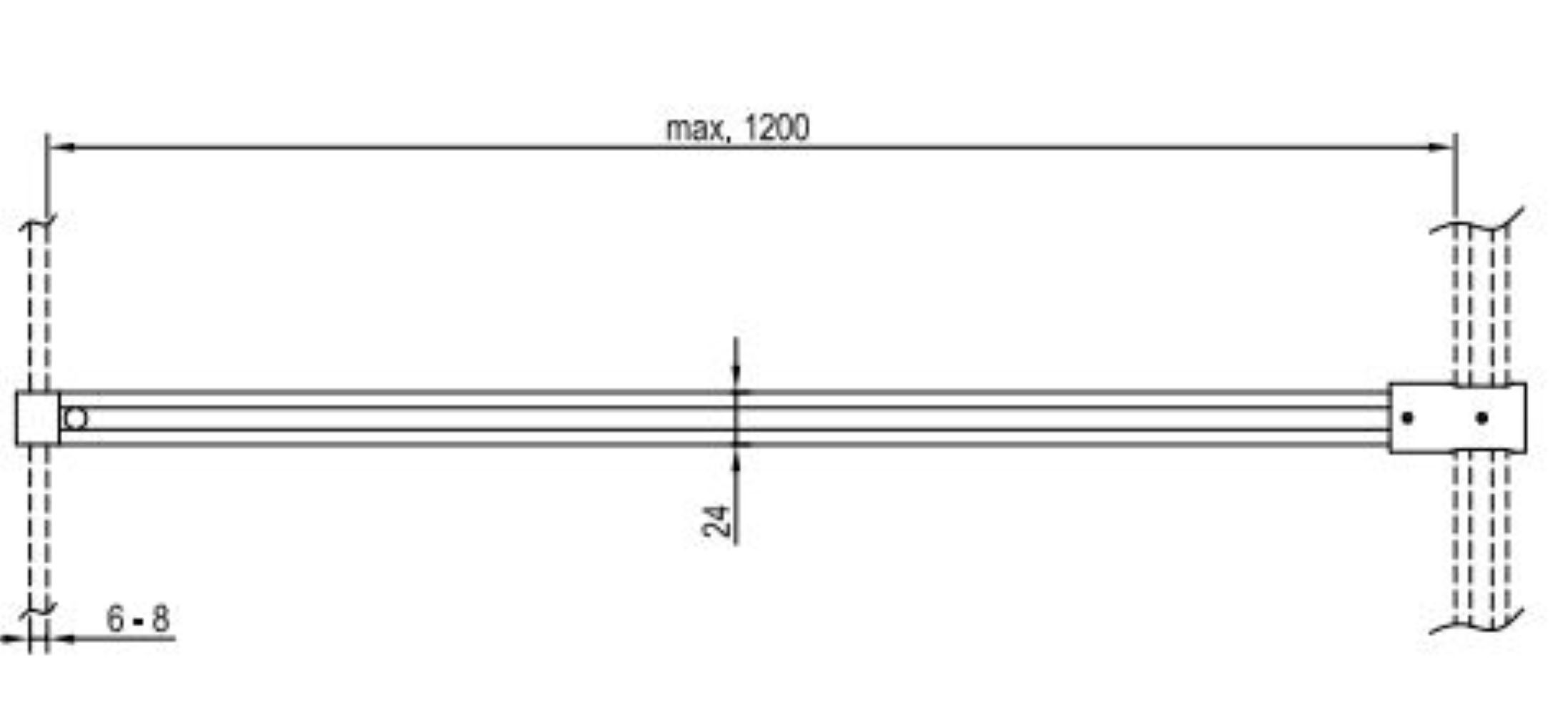 Ravak Walk-In Wall elemento di giunzione GWD01000E008