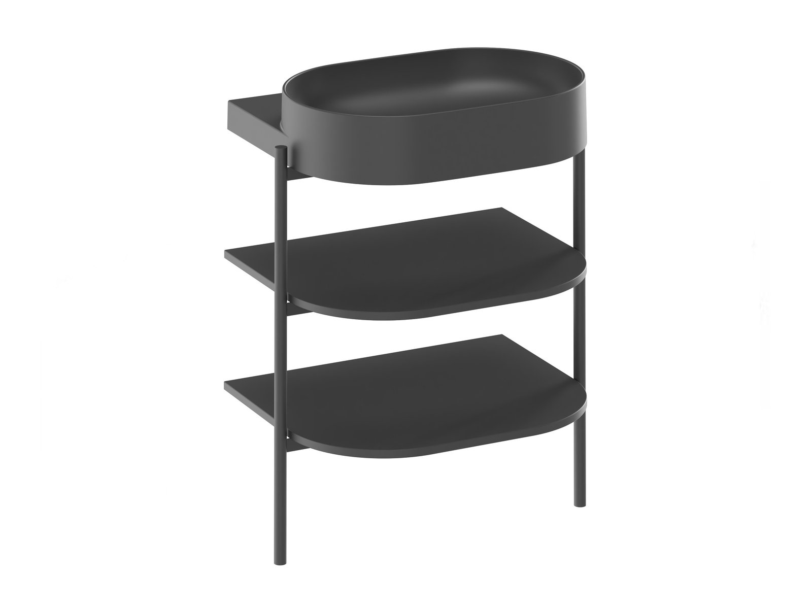 Ravak Yard consolle 66.8x49.5x76.5 cm sottolavabo a terra nero D80000D005