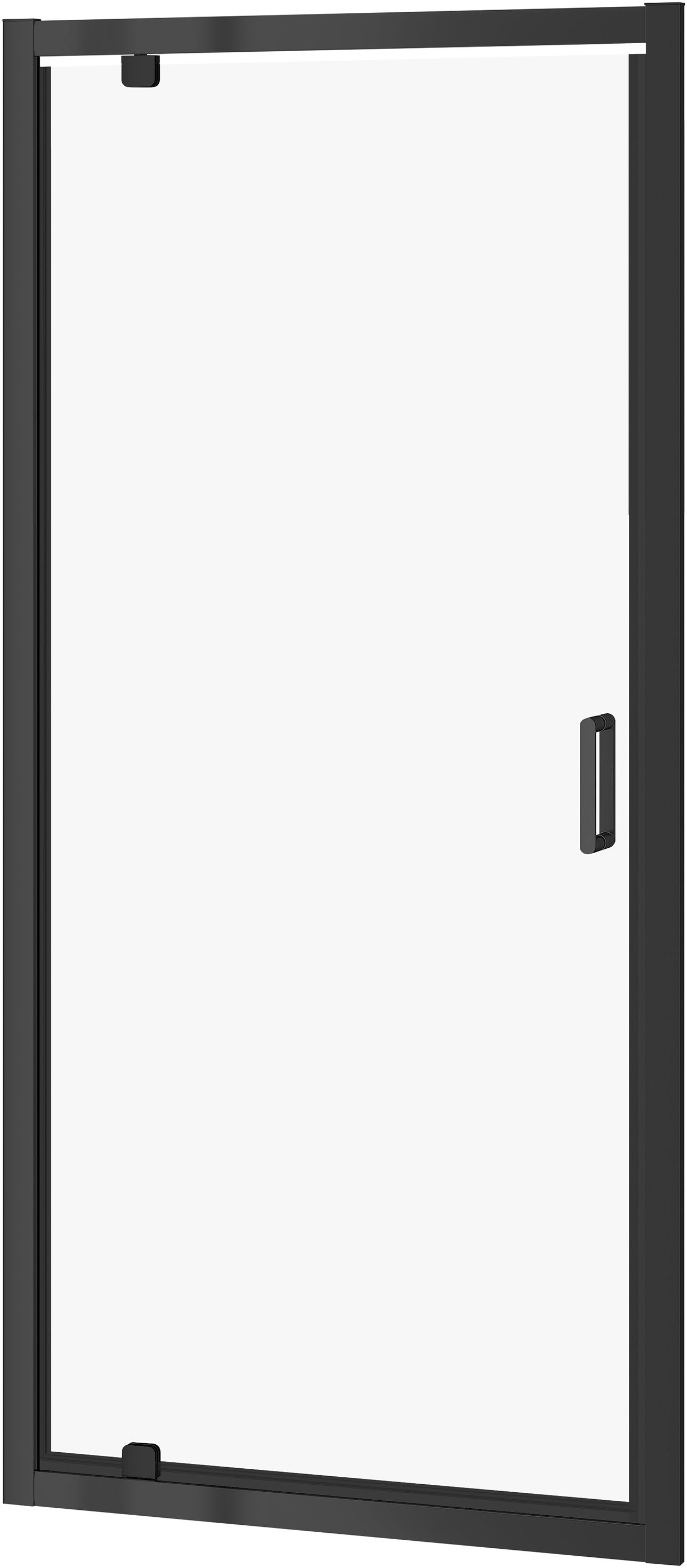 Cersanit Arteco porta doccia 90 cm a battente nero opaca/vetro trasparente S913-012