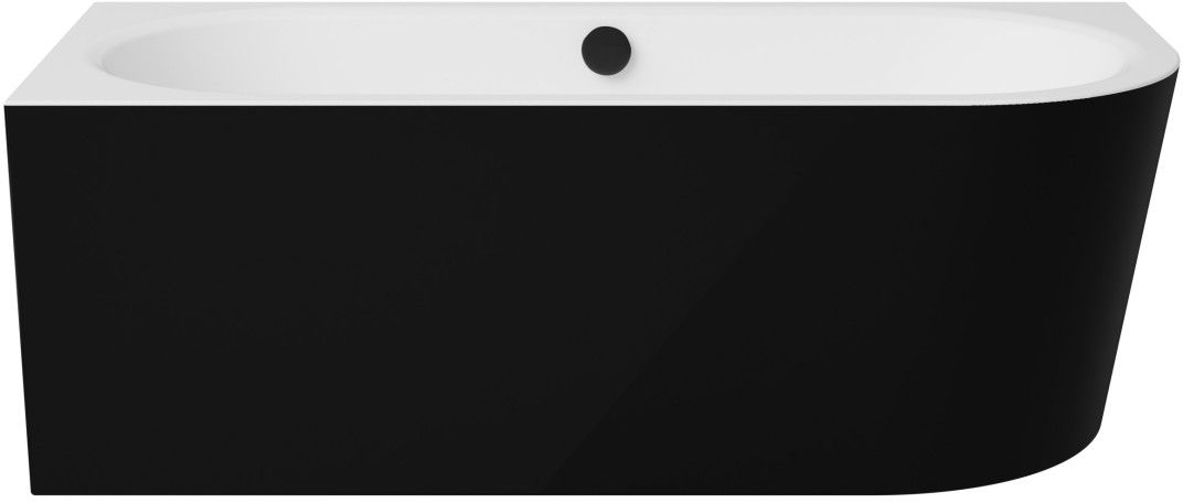 Besco Avita A-Line B&W vasca da bagno angolare 169x75 cm sinistra nero #WAA-17ABLCN