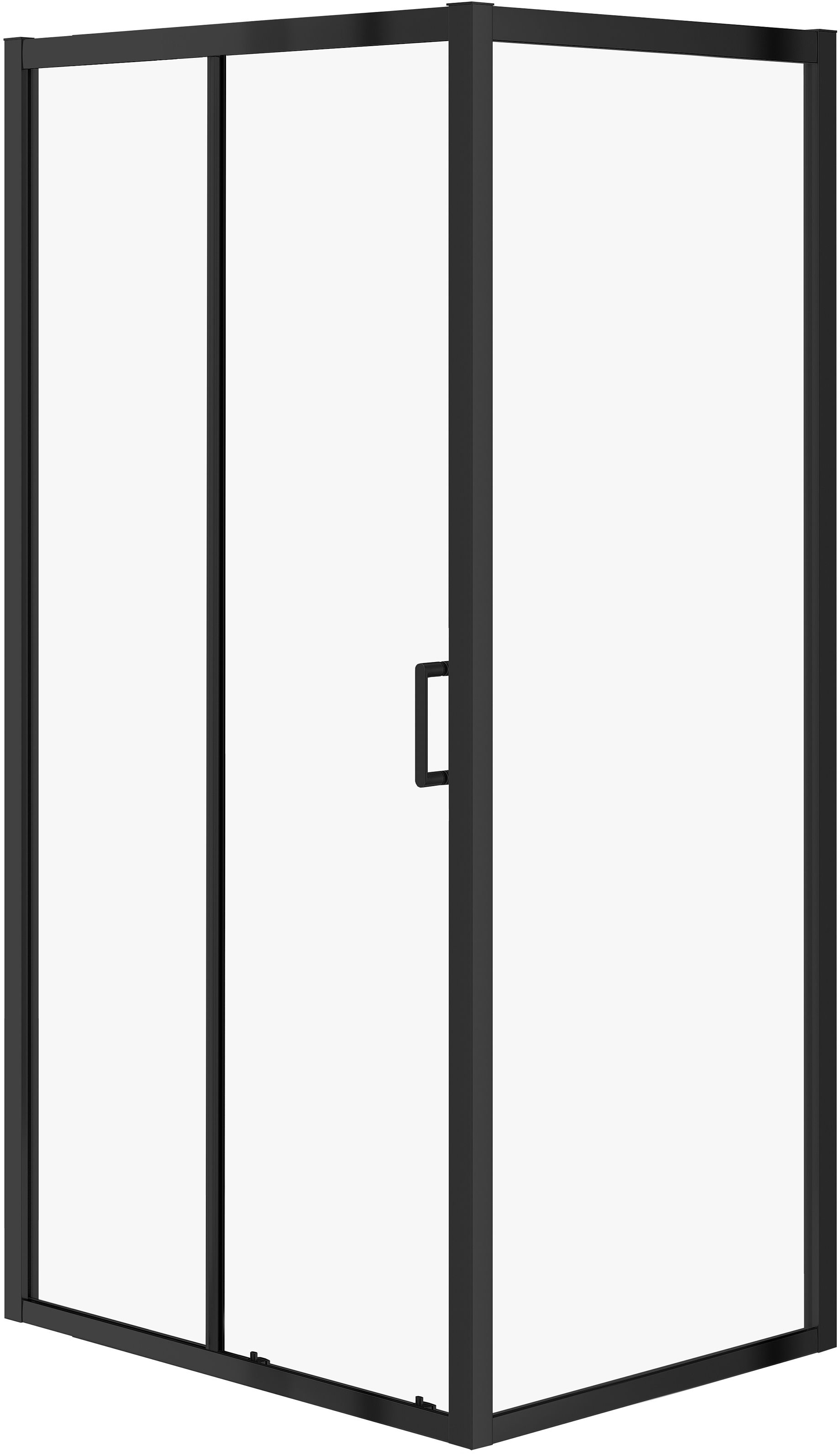 Cersanit Arteco box doccia 100x80 cm rettangolare nero opaca/vetro trasparente S913-017