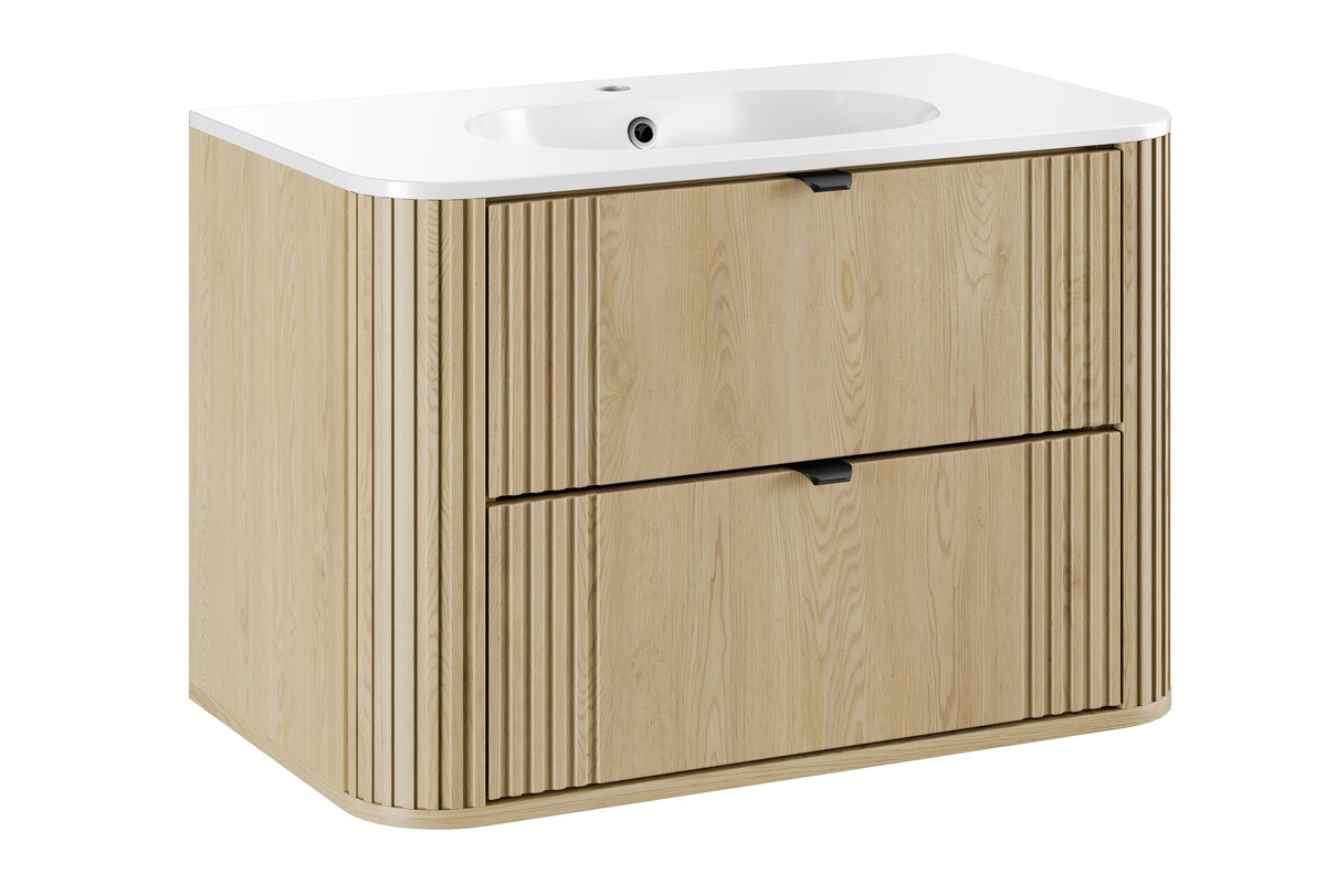 Set armadietto Comad Ovalia Cremona OVALIA CREMONA 82-80-46-2S, lavabo Comad Pure PURE WHITE GLOSS UM 80-46