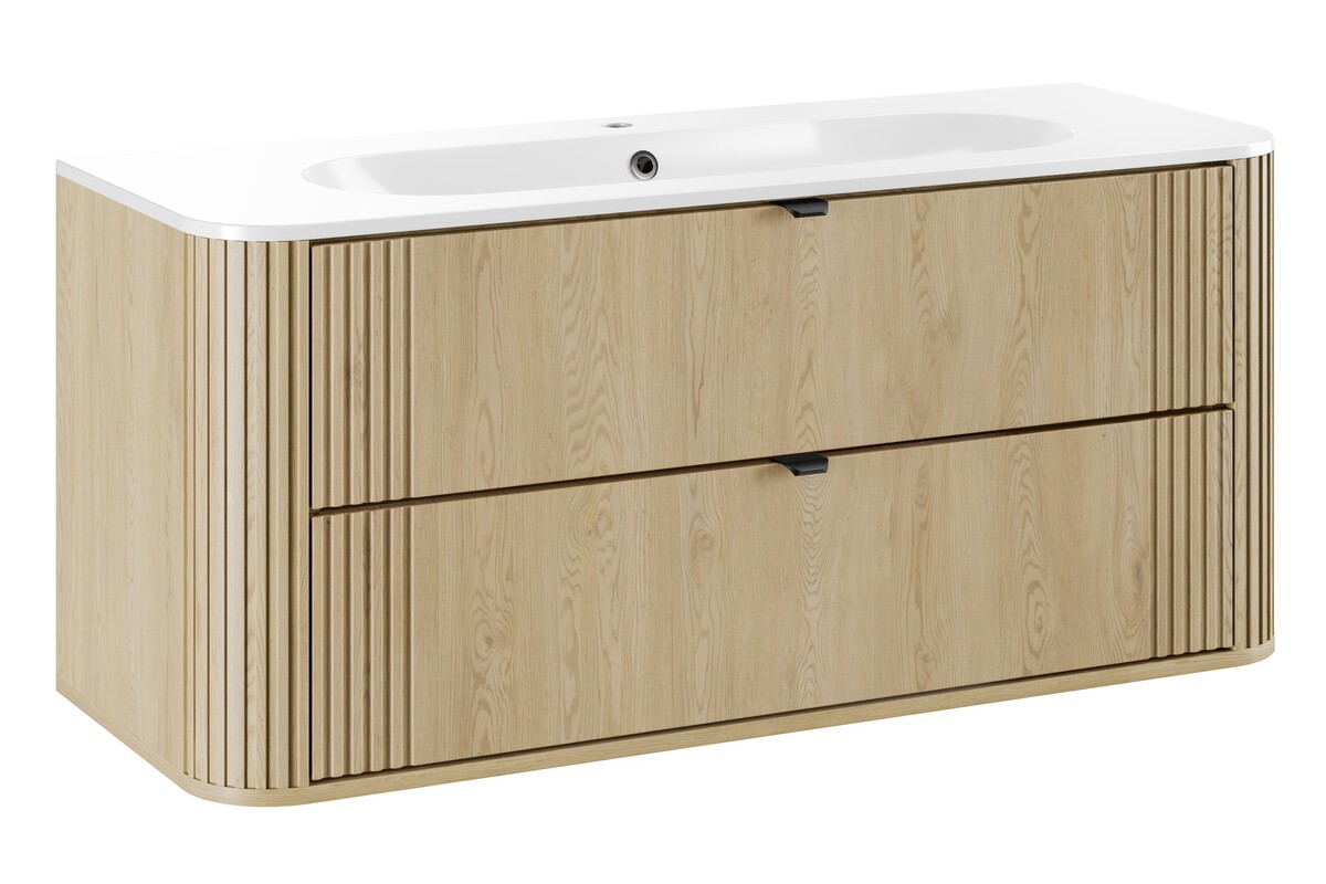 Set armadietto Comad Ovalia Cremona OVALIA CREMONA 82-120-46-2S, lavabo Comad Pure PURE WHITE GLOSS UM 120-46