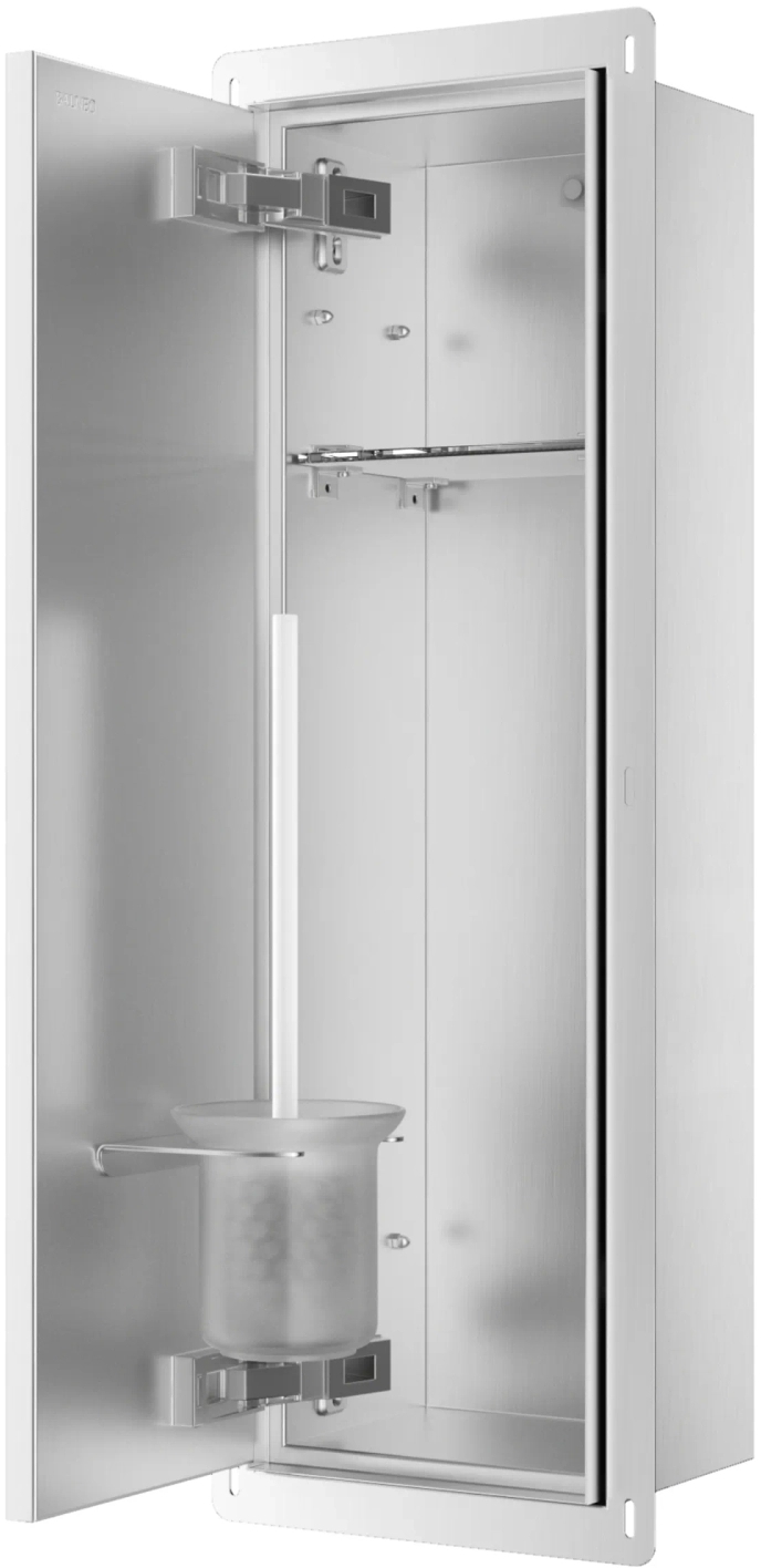 Balneo Wall-Box Brush armadietto per scopino wc acciaio B0401060105-02