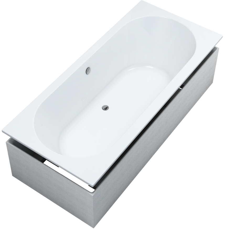 Schedline Celestia vasca da bagno con supporto 180x80 cm bianco 3WSP.CS1P-18080