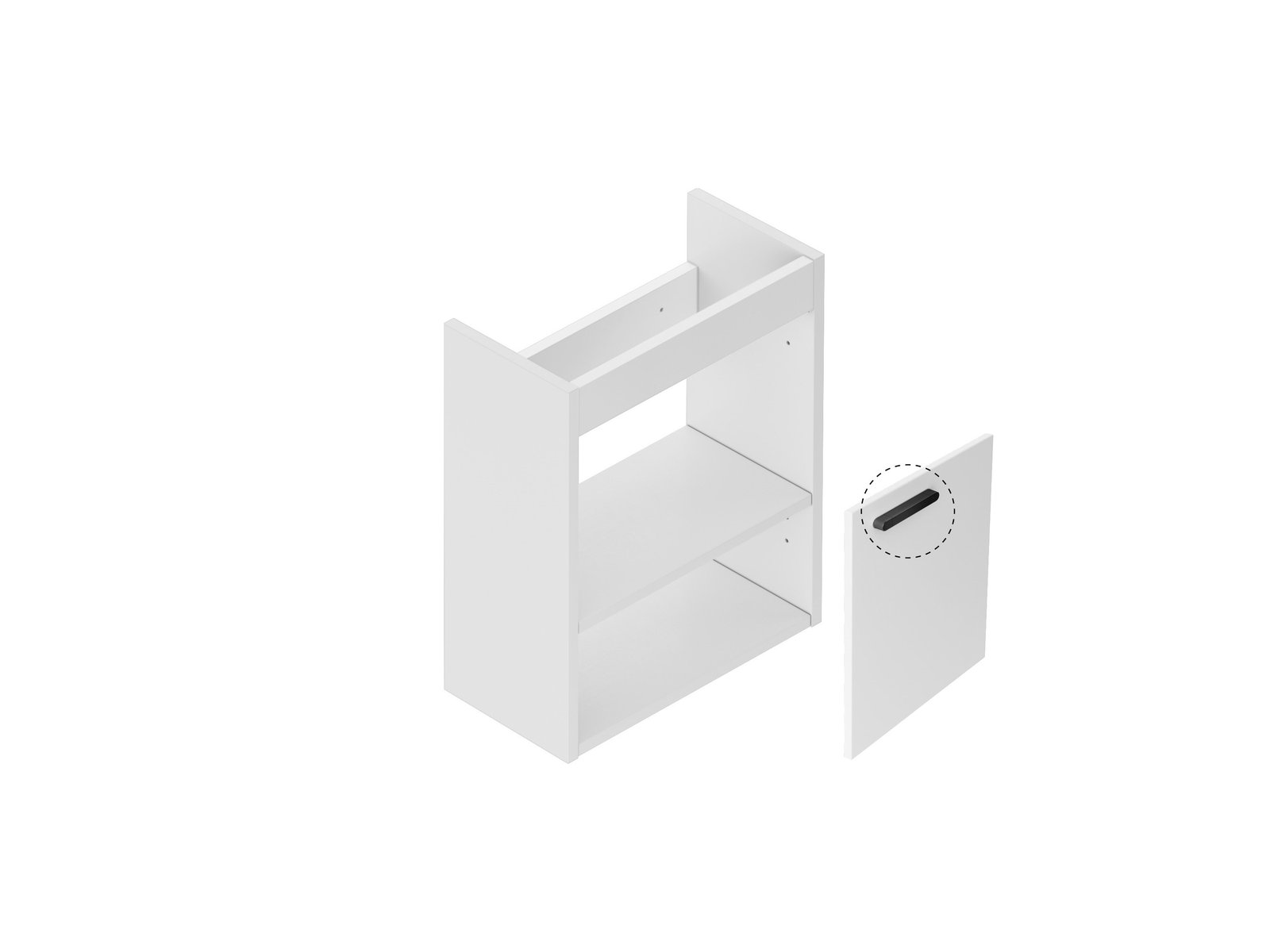 Ravak Chrome corpo dell'armadietto 40x22x50 cm sottolavabo sospeso bianco X000001750