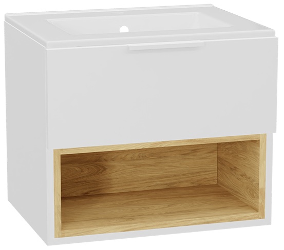 Set corpo dell'armadietto Excellent Tuto 2.0 MLEX.2171.600.WHBL, lavabo Excellent As CEEX.3617.600.WH, MLEX.2151.600.02.WH