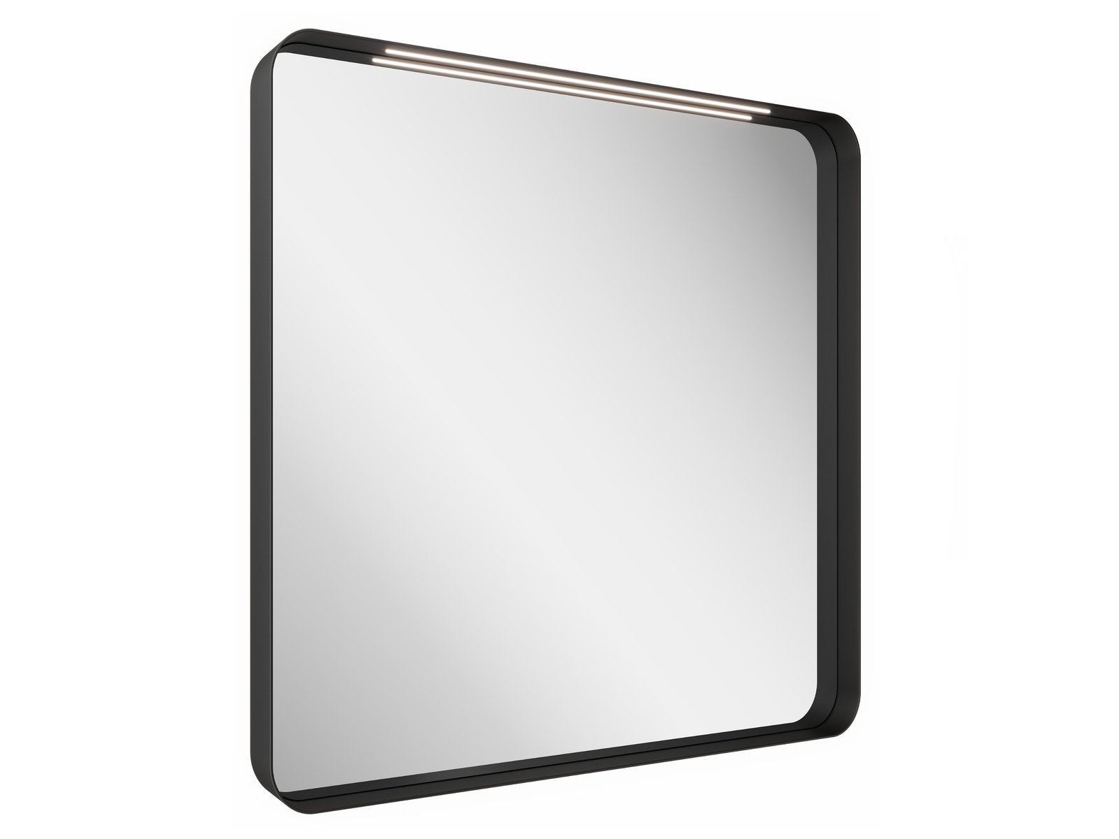 Ravak Strip specchio 80.6x70.6 cm rettangolare con illuminazione nero X000001571