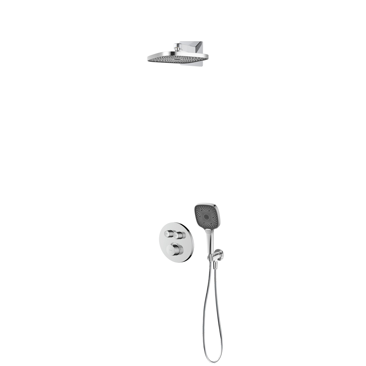 Set rubinetto per vasca e doccia Oltens Onega 34601100, soffione doccia Oltens Vann 37008100, 39403100, 37108100, 39304100, 37200100