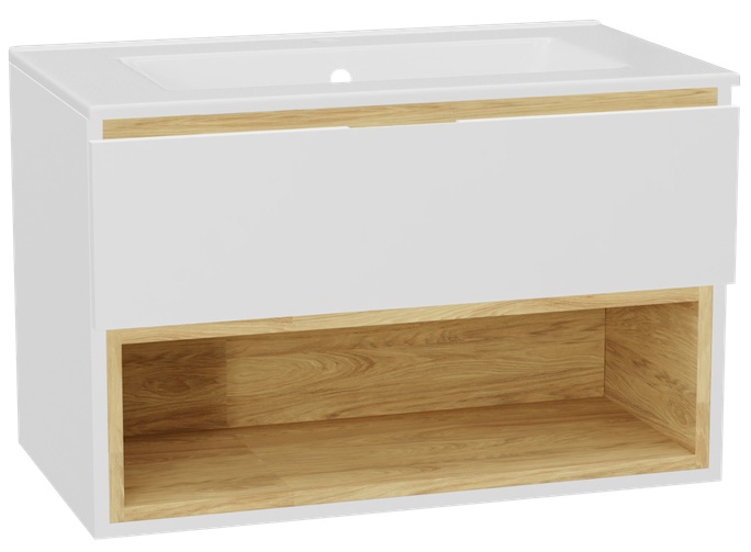 Set corpo dell'armadietto Excellent Tuto 2.0 MLEX.2171.800.WHBL, lavabo Excellent As CEEX.3617.800.WH, MLEX.2151.800.01.WH
