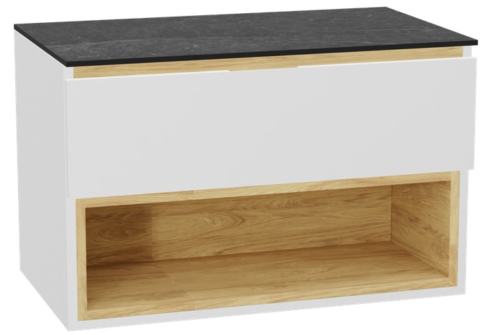 Set corpo dell'armadietto Excellent Tuto 2.0 MLEX.2171.800.WHBL, piano sopra armadietto Excellent Tuto 2.0 MLEX.2116.800.MA, MLEX.2151.800.01.WH