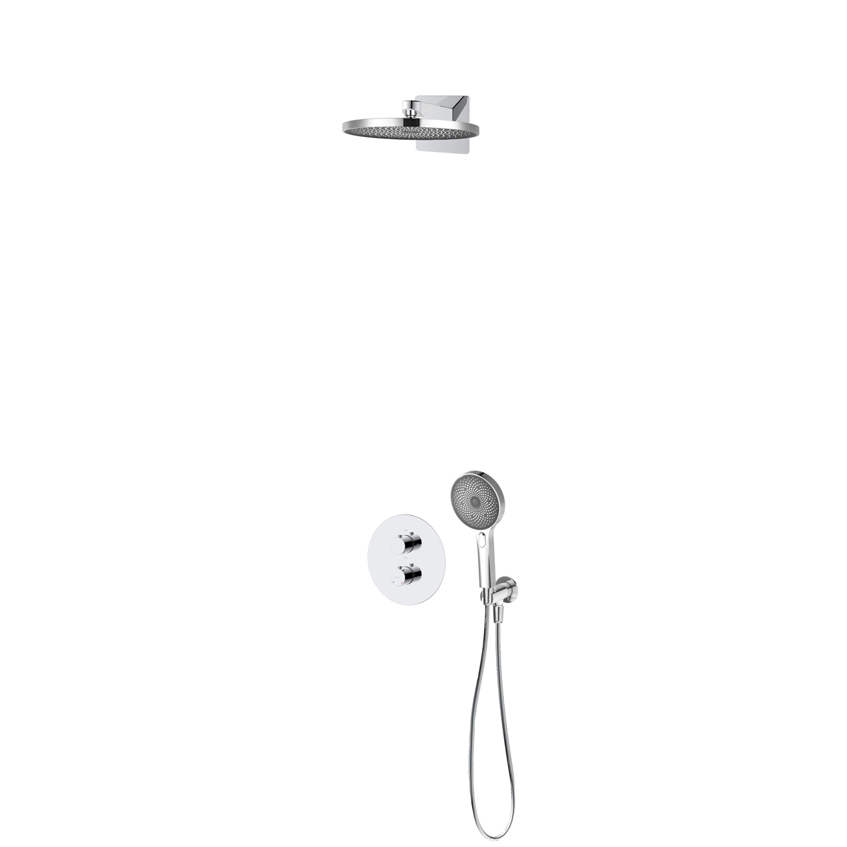 Set rubinetto per vasca e doccia Oltens Katla 34600100, soffione doccia Oltens Vann 37007100, 39403100, 37107100, 39304100, 37200100