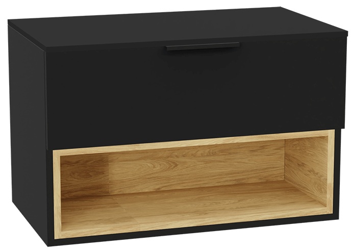 Set corpo dell'armadietto Excellent Tuto 2.0 MLEX.2171.800.BKBL, piano sopra armadietto Excellent Tuto 2.0 MLEX.2111.800.BK, MLEX.2151.800.02.BK