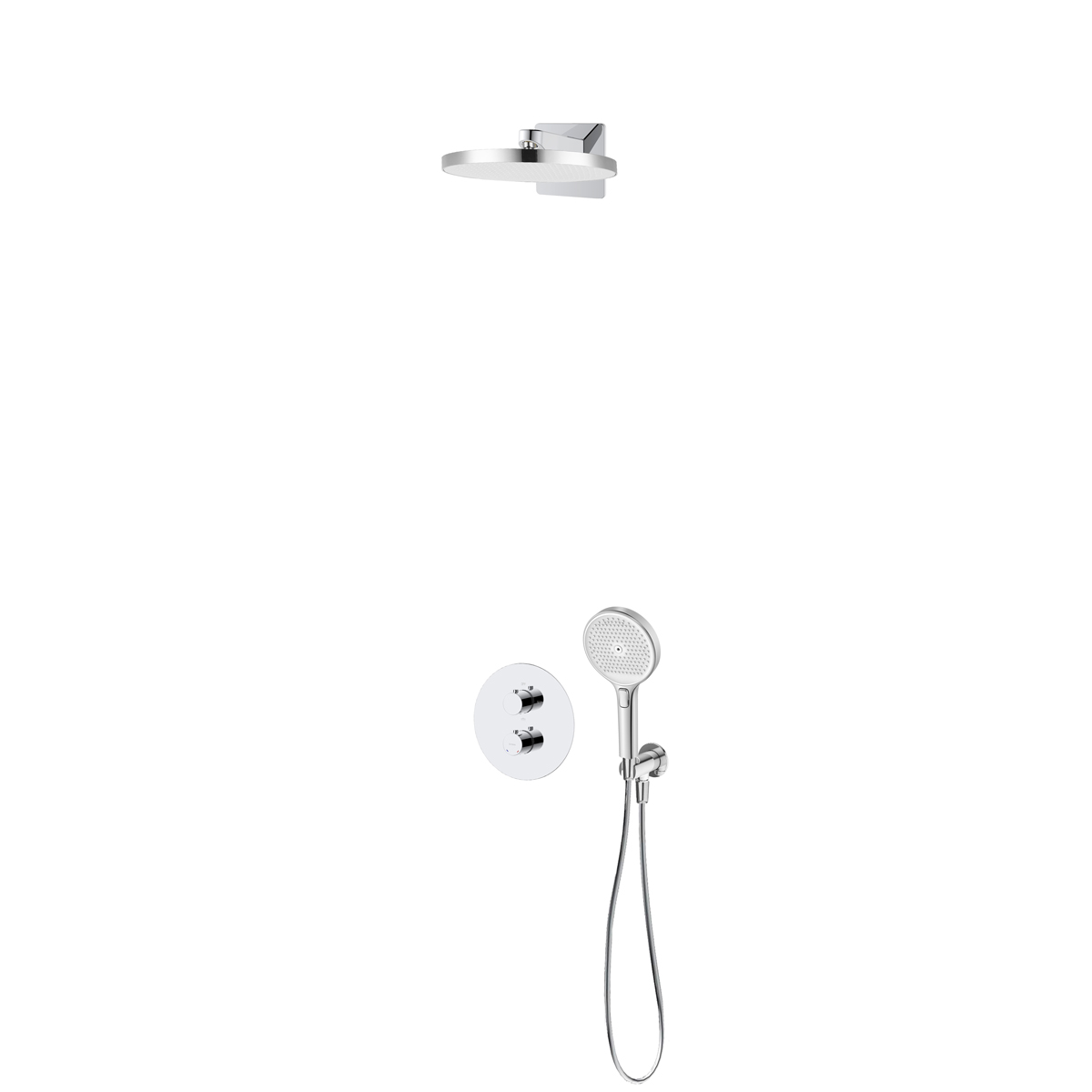 Set rubinetto per vasca e doccia Oltens Katla 34600100, soffione doccia Oltens Regna 37009100, 39403100, 37109100, 39304100, 37200100