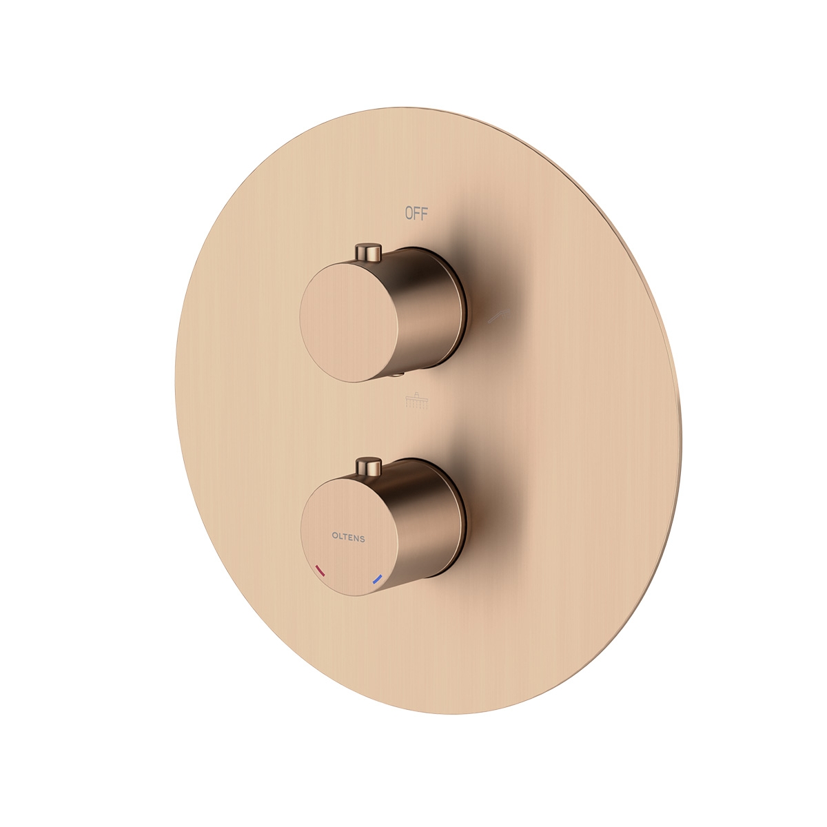Oltens Katla rubinetto per vasca e doccia da incasso con termostato rame spazzolato 34600610