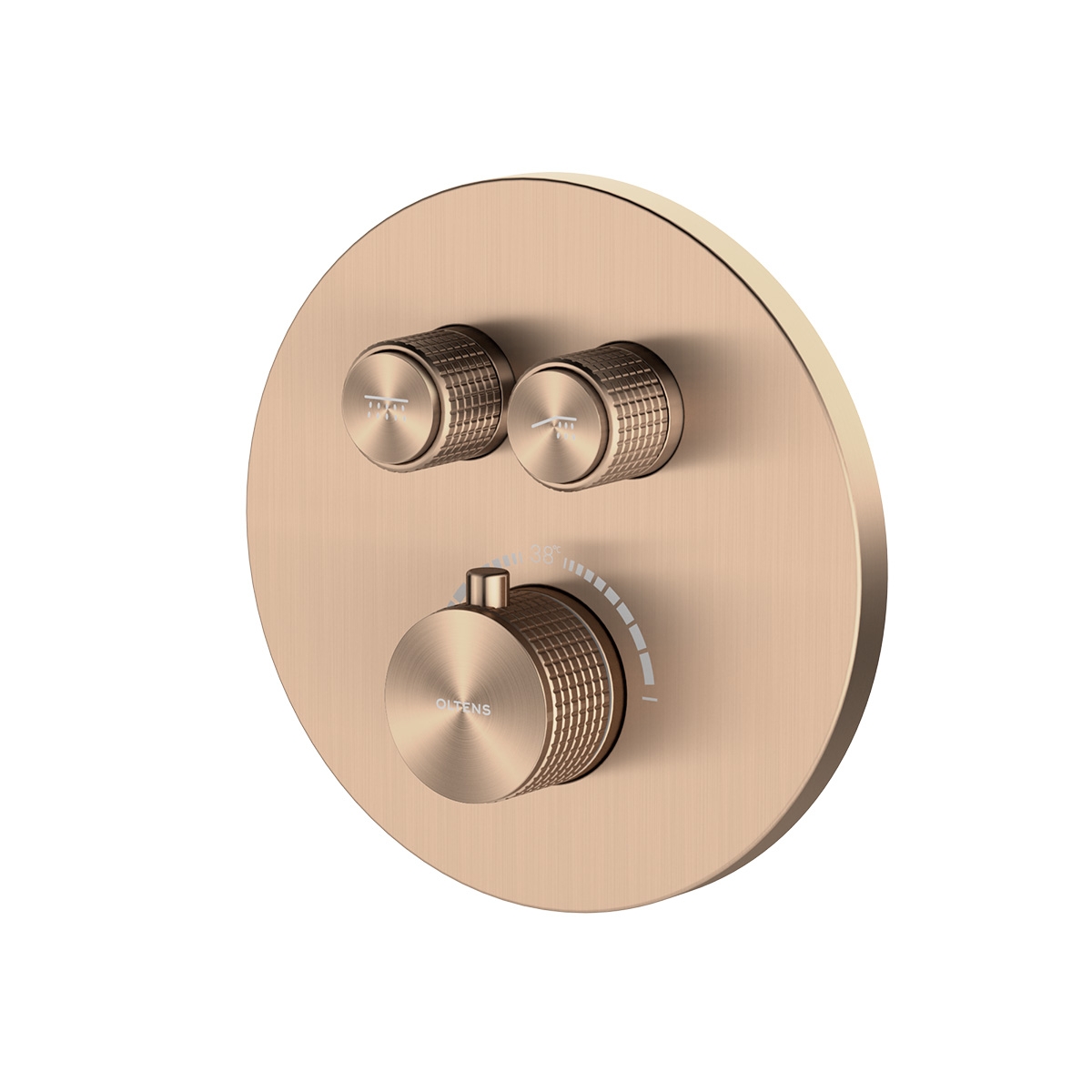 Oltens Onega rubinetto per vasca e doccia da incasso con termostato rame spazzolato 34601610