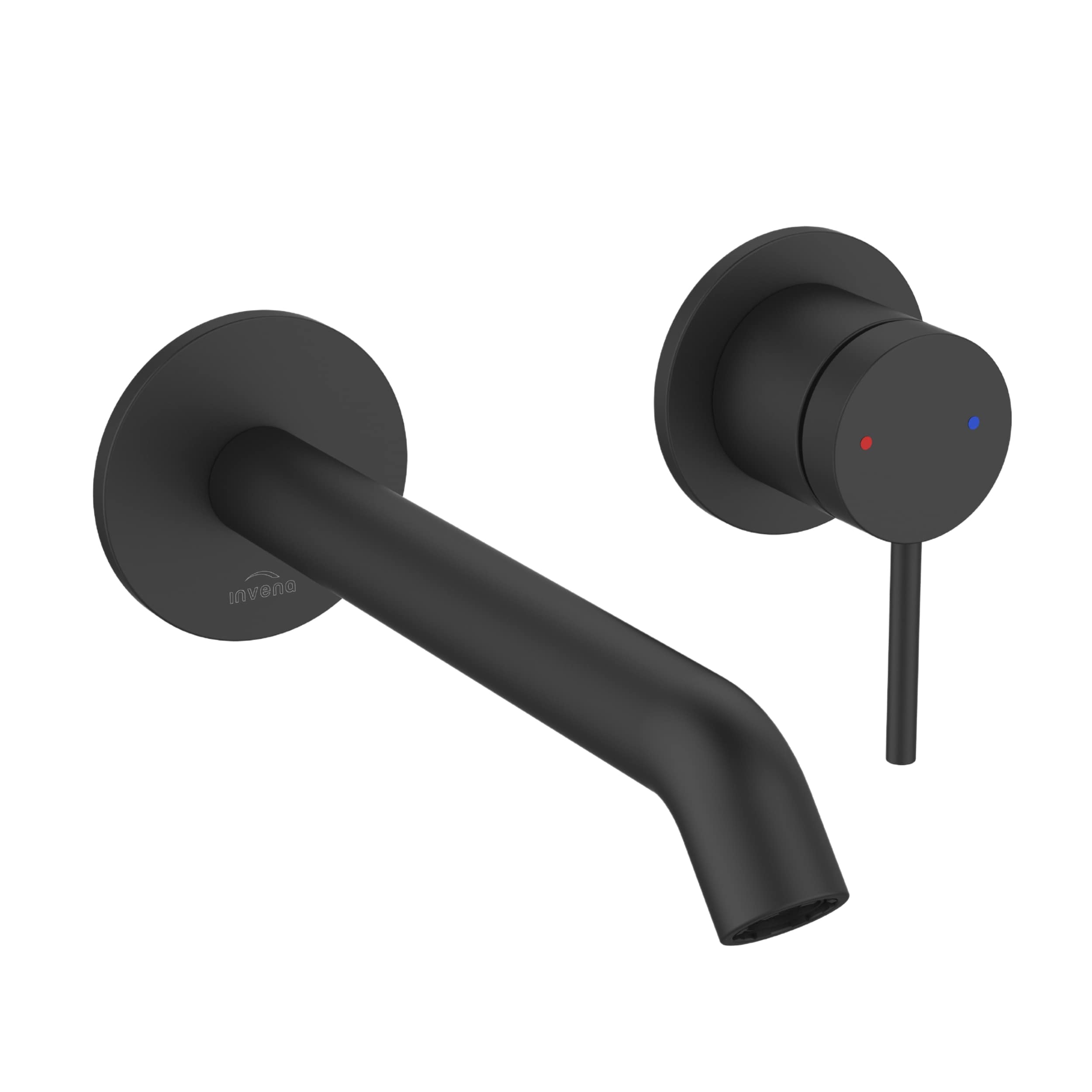 Invena Kalitea rubinetto per lavabo da incasso nero BP-72-U04