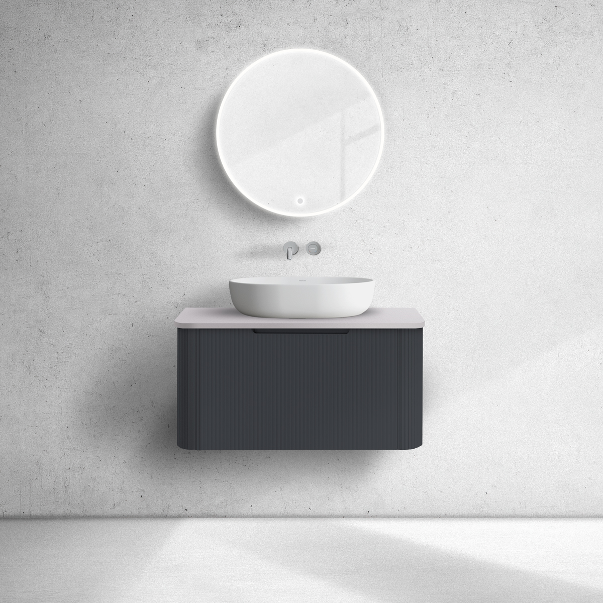 Set armadietto Oltens Hamnes 60023300, piano sopra armadietto Oltens Hamnes 63013900