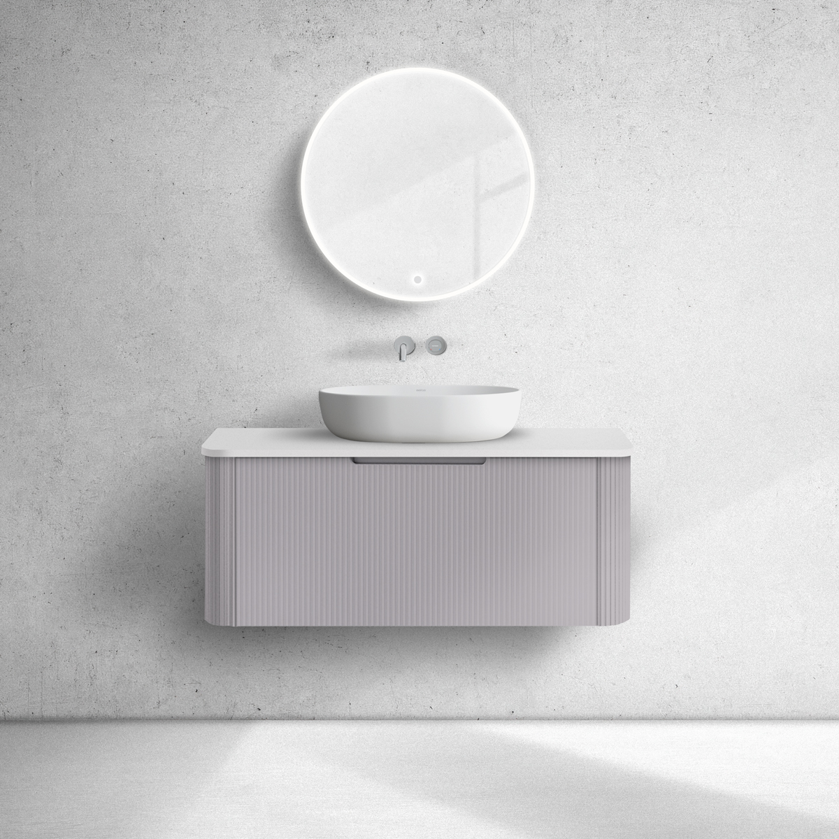 Set armadietto Oltens Hamnes 60024900, piano sopra armadietto Oltens Hamnes 63014000