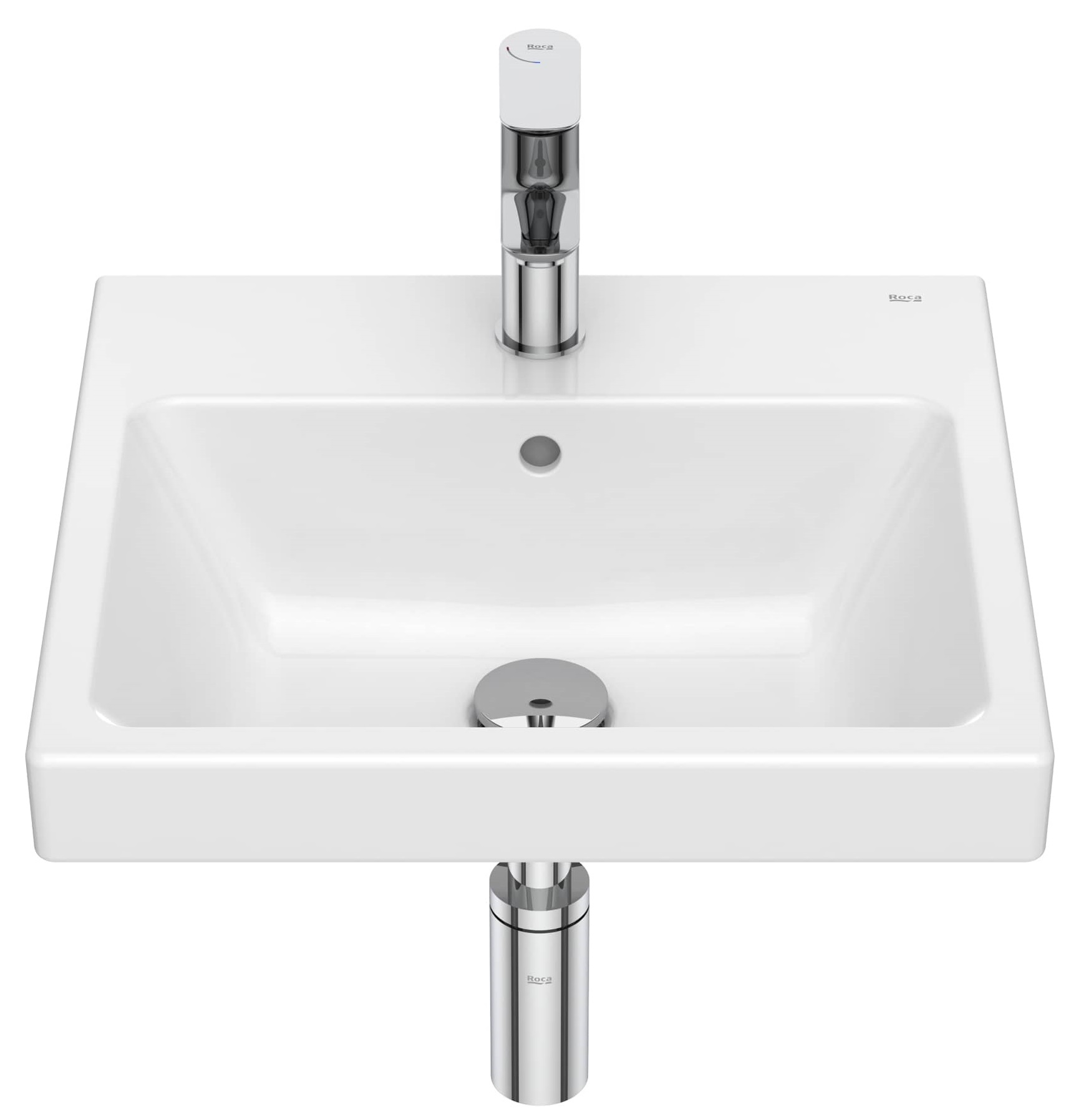 Roca Gap lavabo 45x42 cm rettangolare a parete bianco A3270YW000