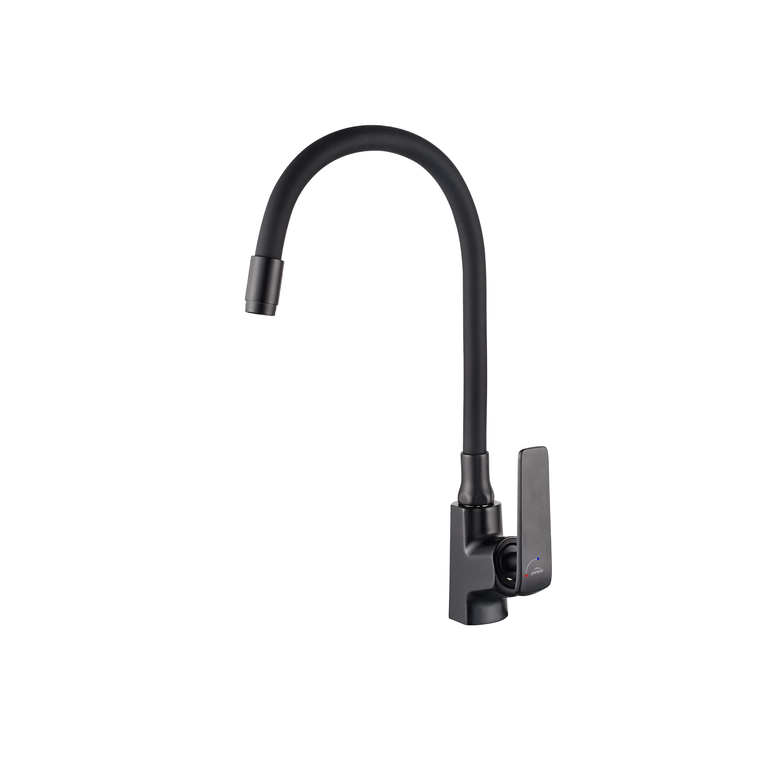 Invena Ligaria rubinetto da cucina verticale nero BZ-39-004