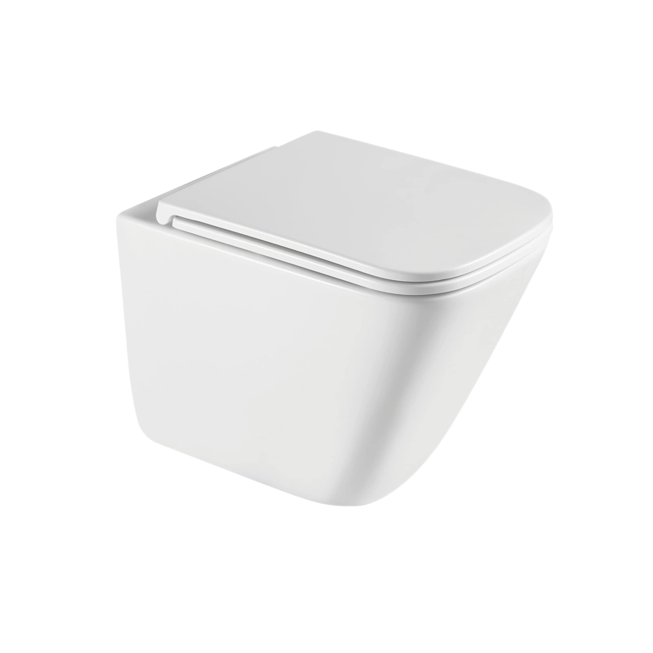 Invena Patras vaso wc con copriwater a discesa lenta sospeso senza brida con scarico a vortice bianco CE-97-001