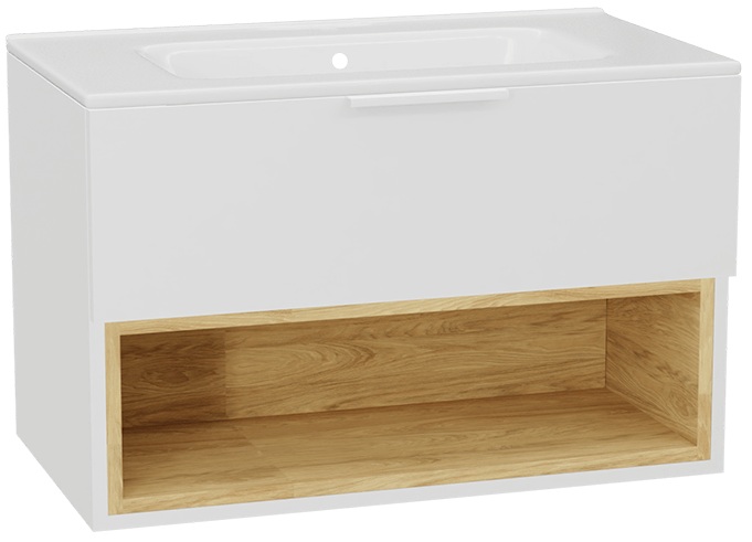 Set corpo dell'armadietto Excellent Tuto 2.0 MLEX.2171.800.WHBL, lavabo Excellent Pik CEEX.6517.800.WH, MLEX.2151.800.02.WH