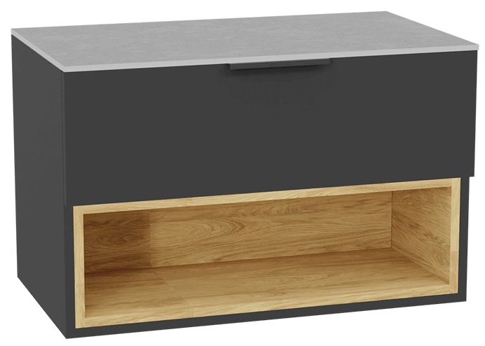 Set corpo dell'armadietto Excellent Tuto 2.0 MLEX.2171.800.GRBL, piano sopra armadietto Excellent Tuto 2.0 MLEX.2116.800.SJ, MLEX.2151.800.02.GR