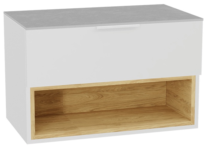Set corpo dell'armadietto Excellent Tuto 2.0 MLEX.2171.800.WHBL, piano sopra armadietto Excellent Tuto 2.0 MLEX.2116.800.SJ, MLEX.2151.800.02.WH