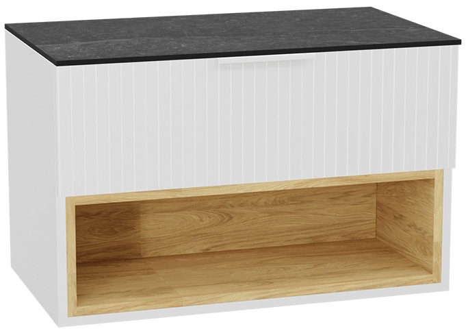 Set corpo dell'armadietto Excellent Tuto 2.0 MLEX.2171.800.WHBL, piano sopra armadietto Excellent Tuto 2.0 MLEX.2116.800.MA, MLEX.2151.800.03.WH