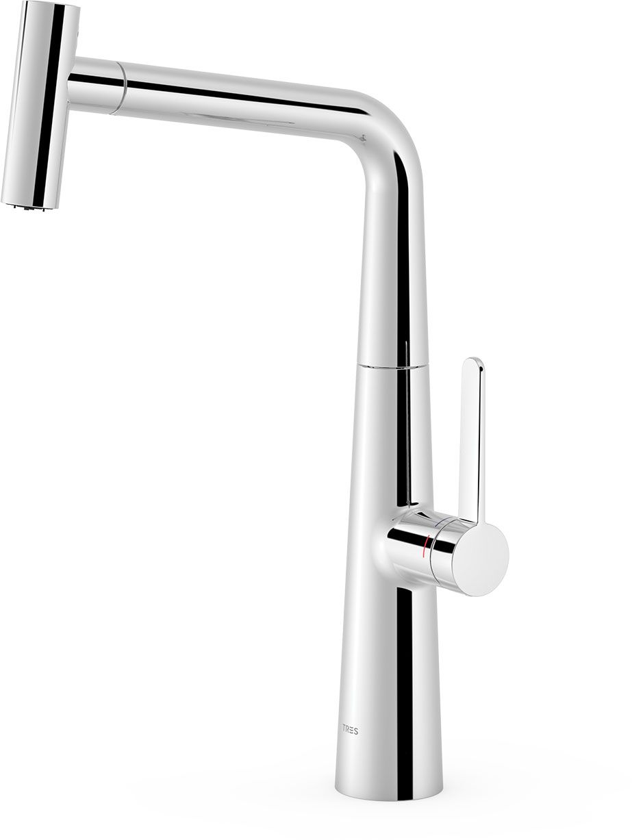 Tres Selection rubinetto da cucina verticale cromo 23043801