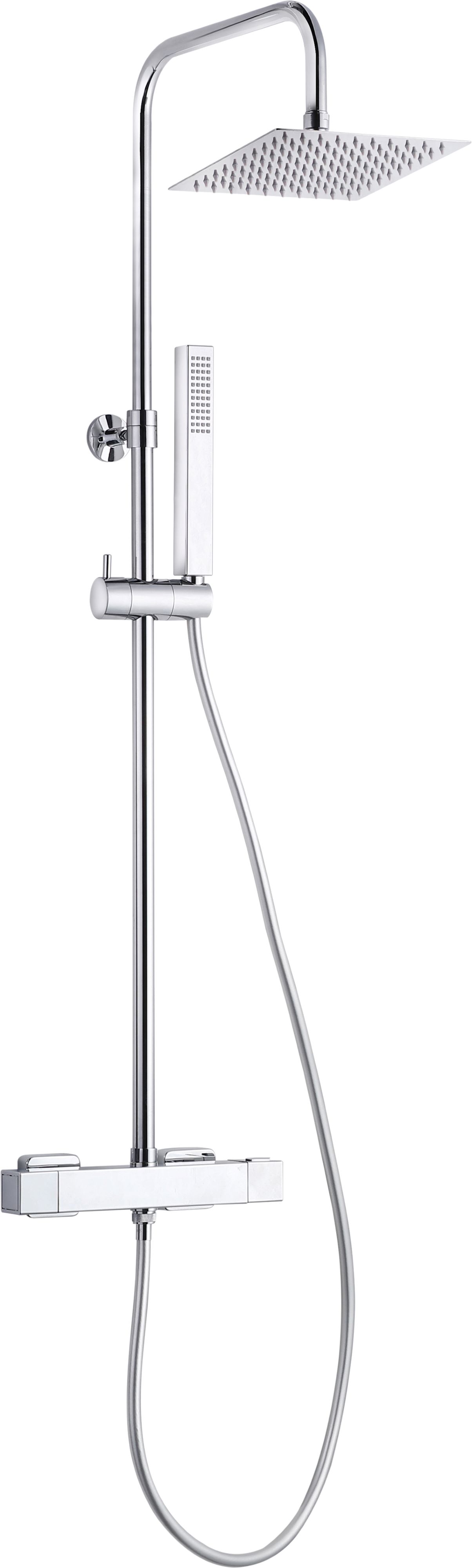 Deante Tubo set doccia a parete con termostato con soffione cromo NLC04ST