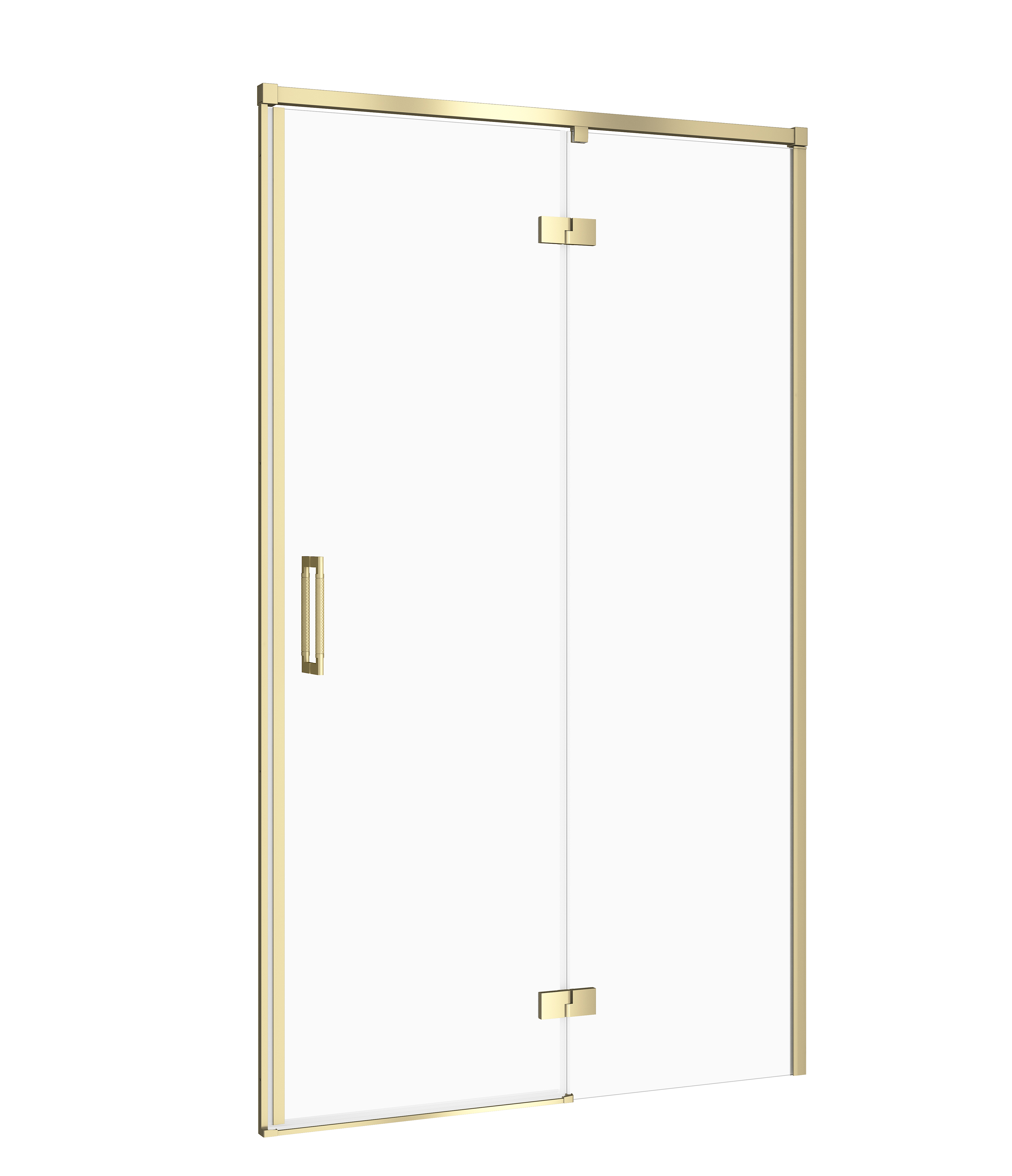Cersanit Larga porta doccia 120 cm a battente oro opaca/vetro trasparente S164-064