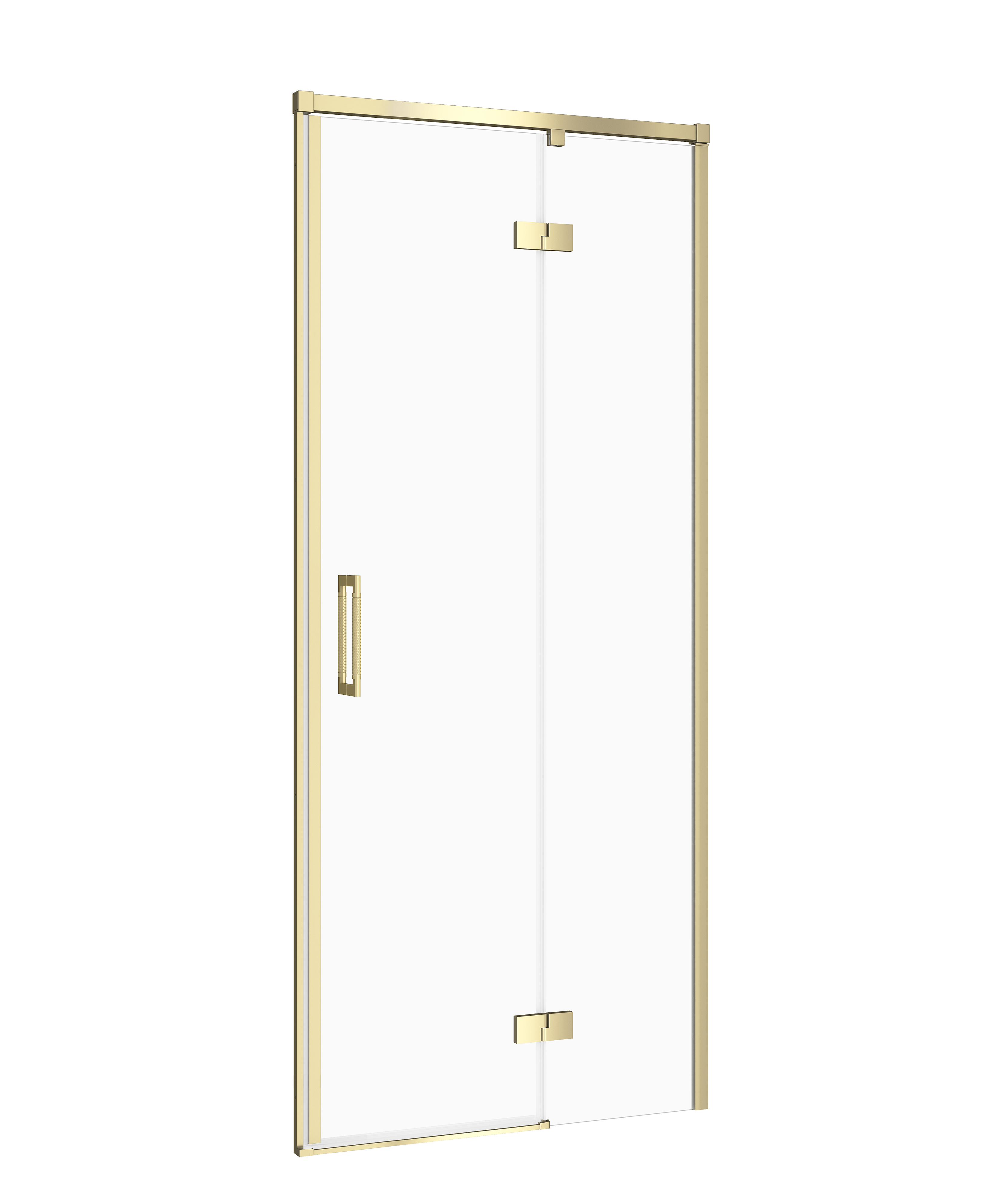 Cersanit Larga porta doccia 80 cm a battente oro opaca/vetro trasparente S164-061