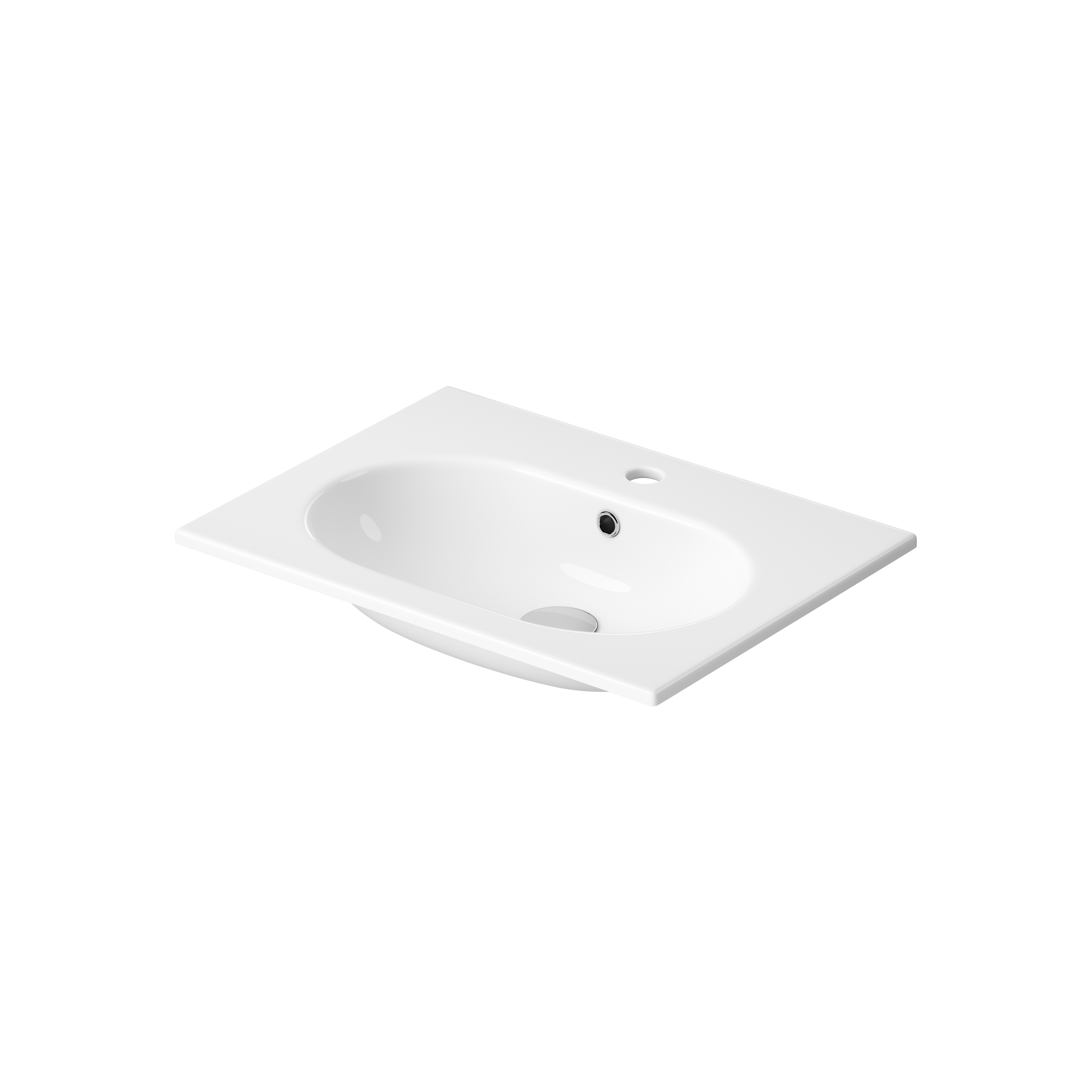 Cersanit Zen lavabo 60.4x45.5 cm rettangolare da incasso bianco K117-002