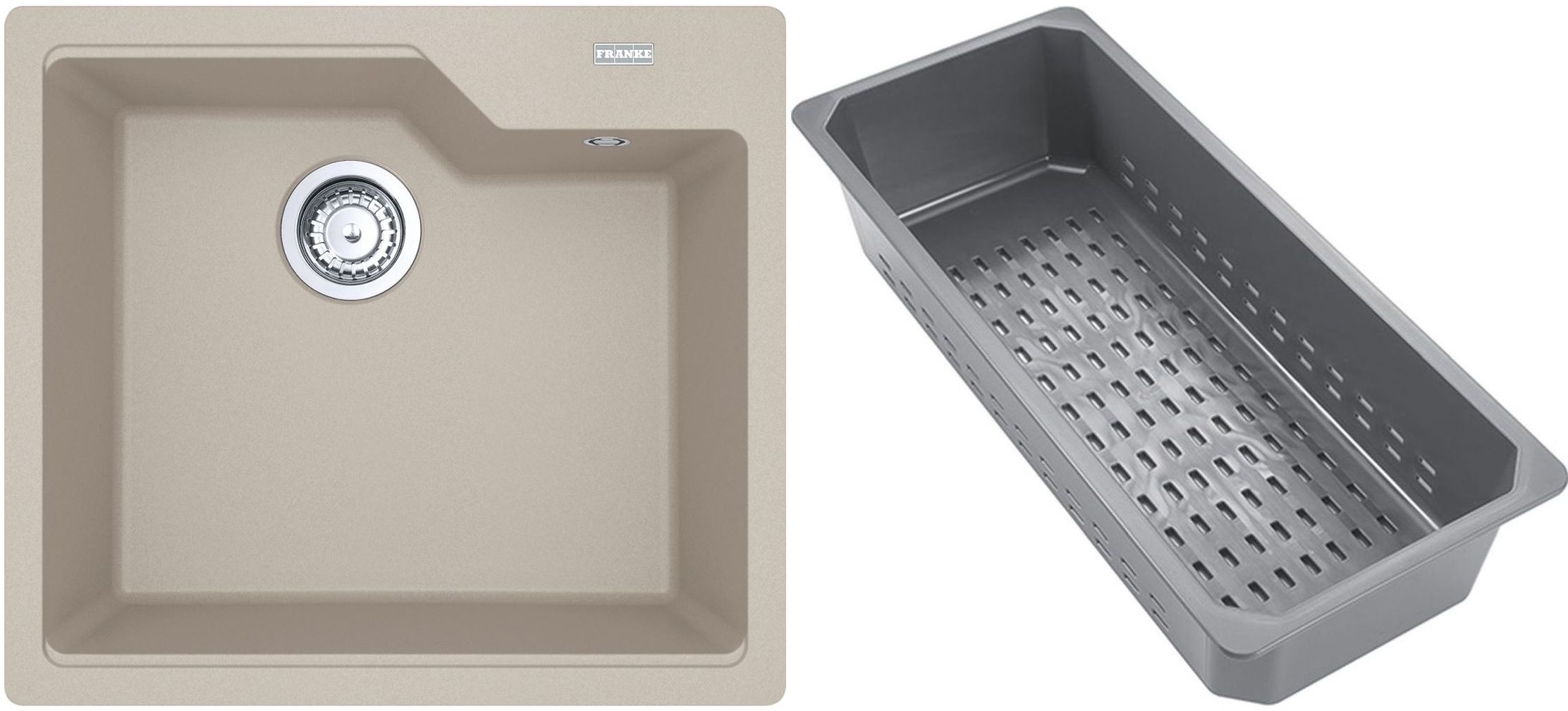 Franke Urban lavello in granito con inserto gocciolatoio 56x50 cm beige 114.0741.978