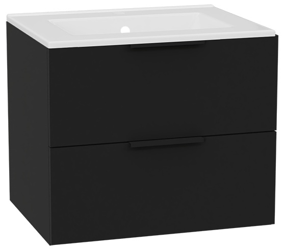 Set corpo dell'armadietto Excellent Tuto 2.0 MLEX.2172.600.BKBL, lavabo Excellent As CEEX.3617.600.WH, MLEX.2151.600.02.BK