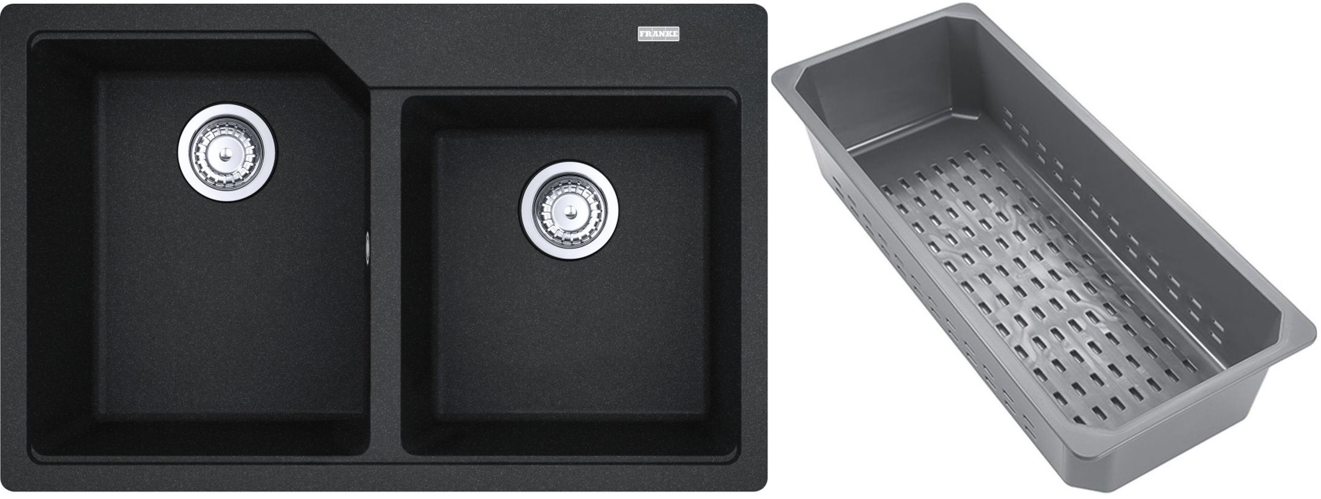 Franke Urban lavello in granito con inserto gocciolatoio 78x50 cm grigio/grafite/inox 114.0743.082