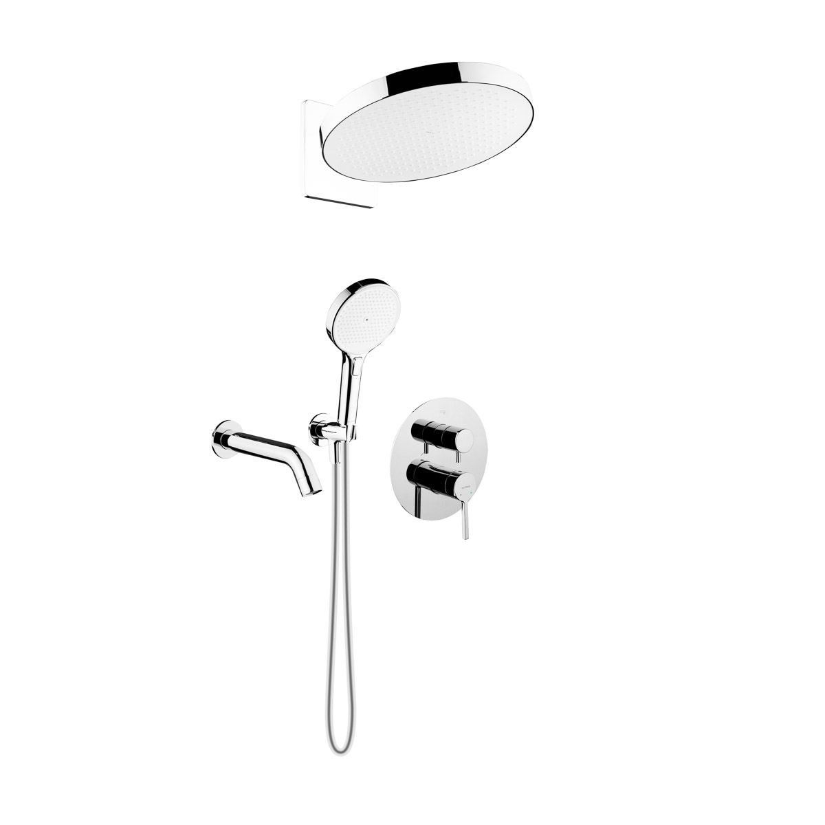 Set soffione doccia Oltens Regna 37009100, rubinetto per vasca e doccia Oltens Rann 34111100, 39403100, 39100100, 37109100, 39304100, 37200100