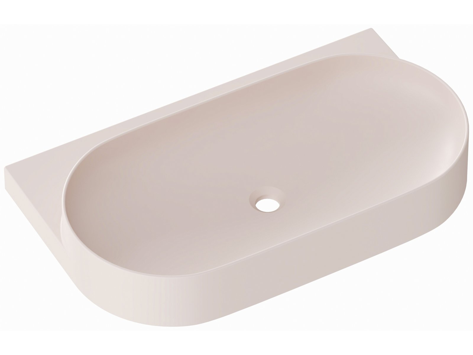 Ravak Yard lavabo 80.5x50 cm semicircolare a parete XJX0G080000