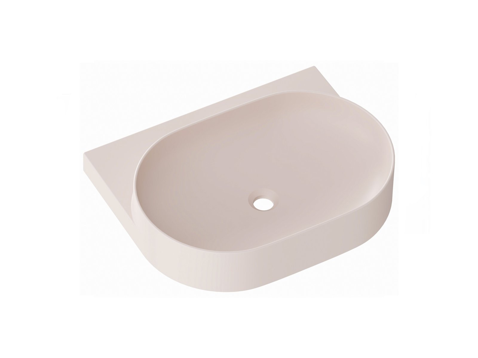 Ravak Yard lavabo 60.5x50 cm semicircolare a parete XJX0G060000