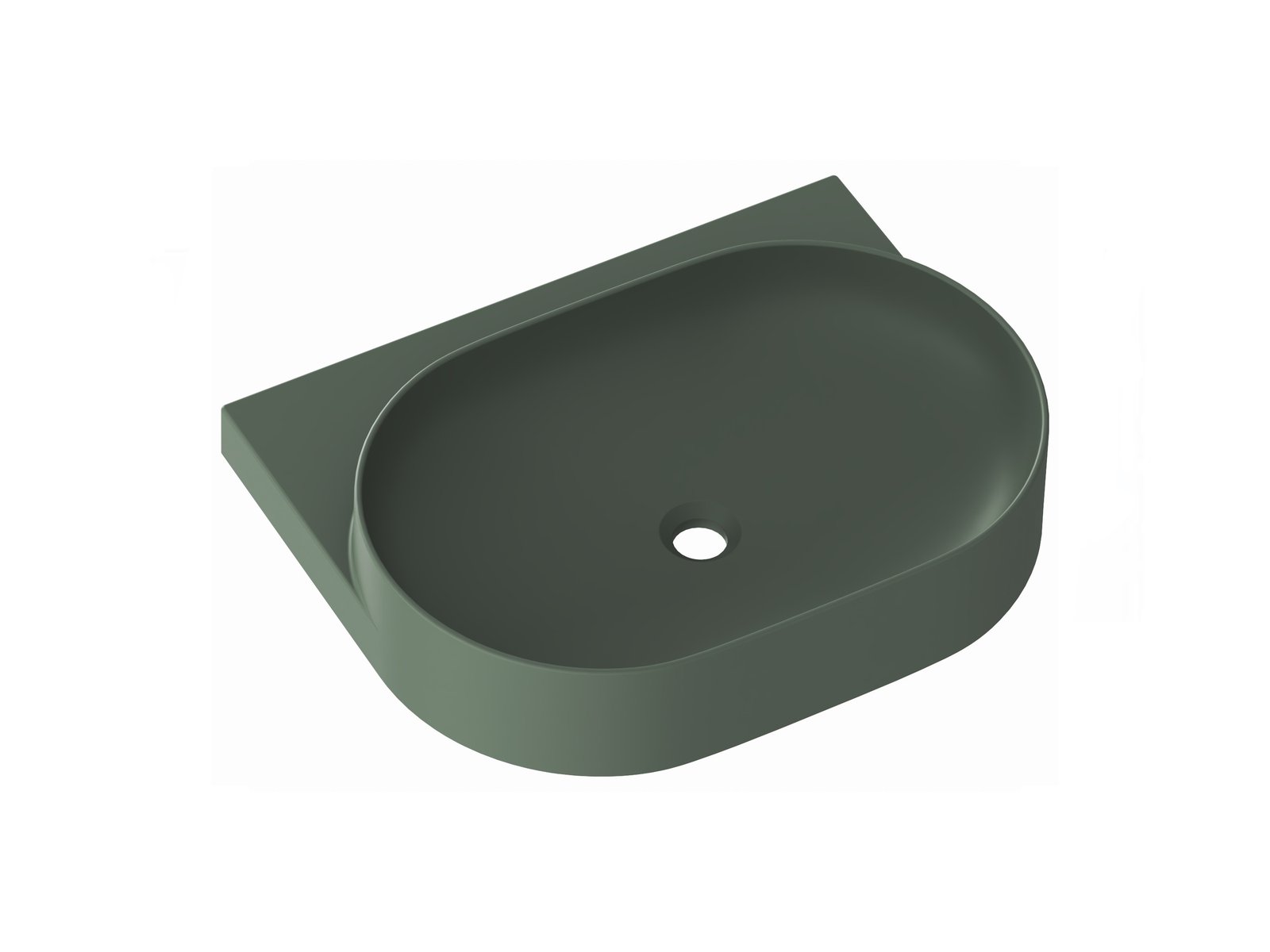 Ravak Yard lavabo 60.5x50 cm semicircolare a parete XJX08260000