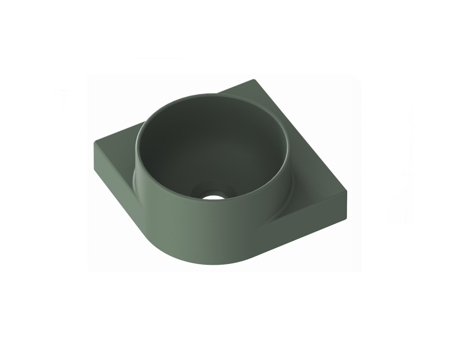 Ravak Yard lavabo 28x28 cm semicircolare a parete XJX08228000