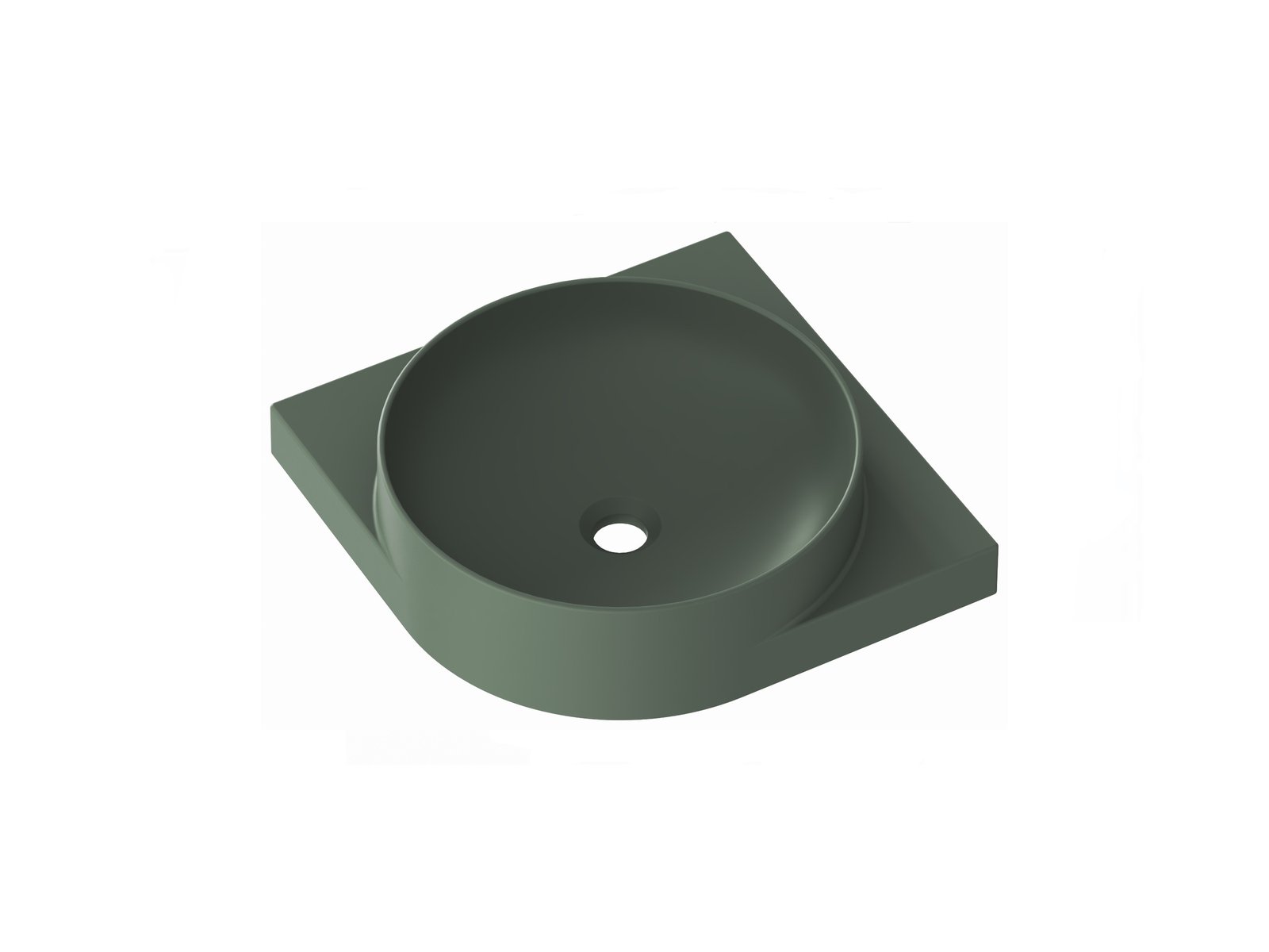 Ravak Yard lavabo 45x45 cm semicircolare a parete XJX08045000